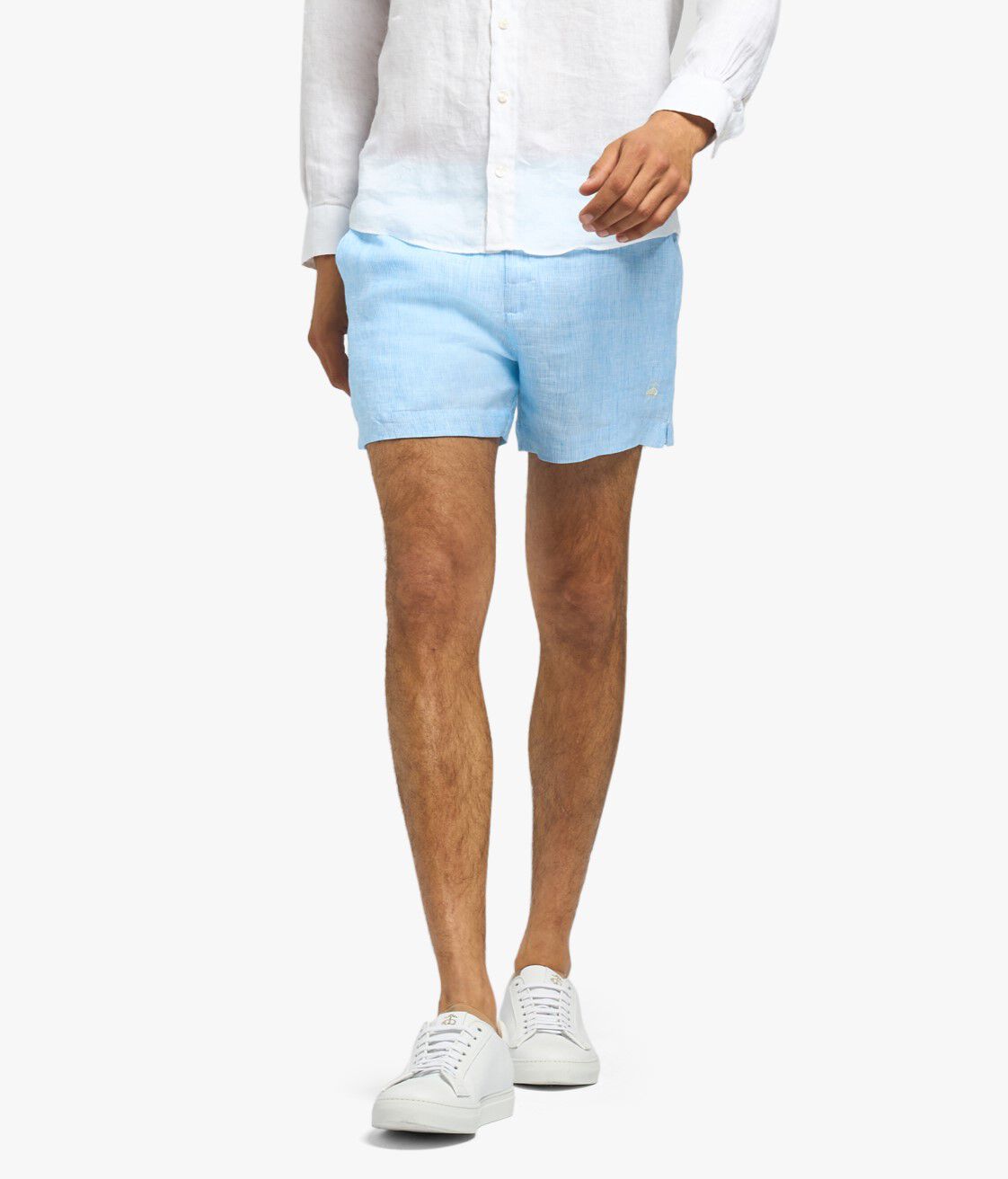 Turquoise Linen Shorts in Turquoise for Men Brooks Brothers UK