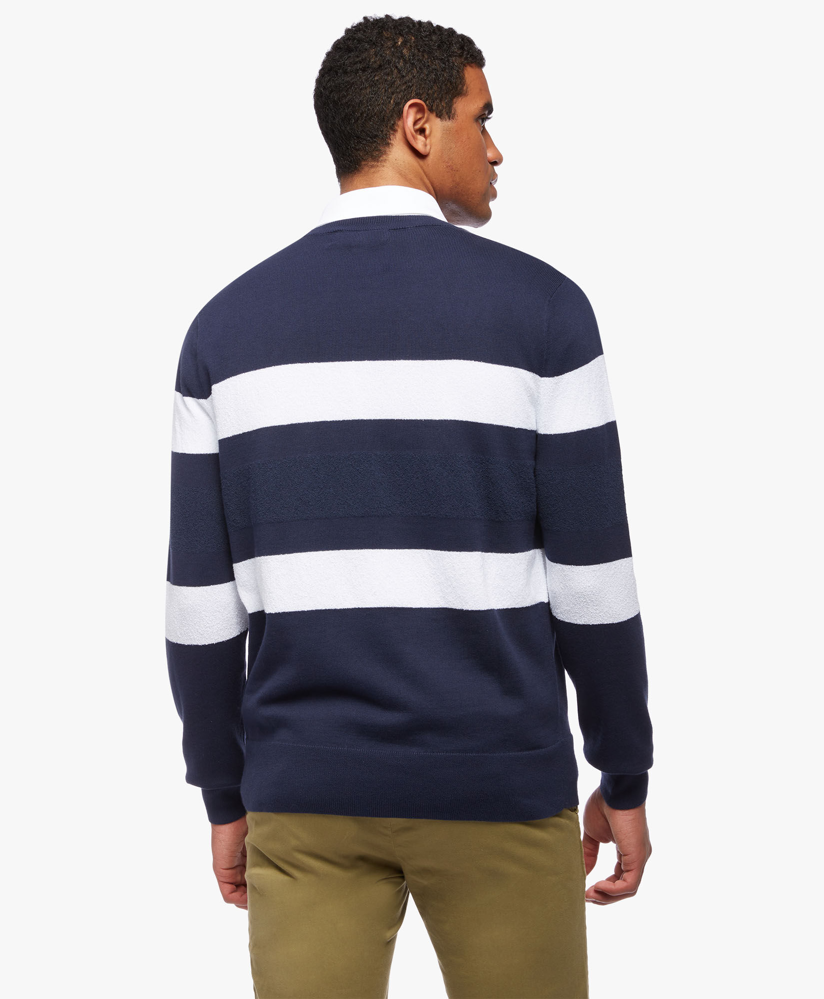 Terry cloth crewneck sweatshirt on sale