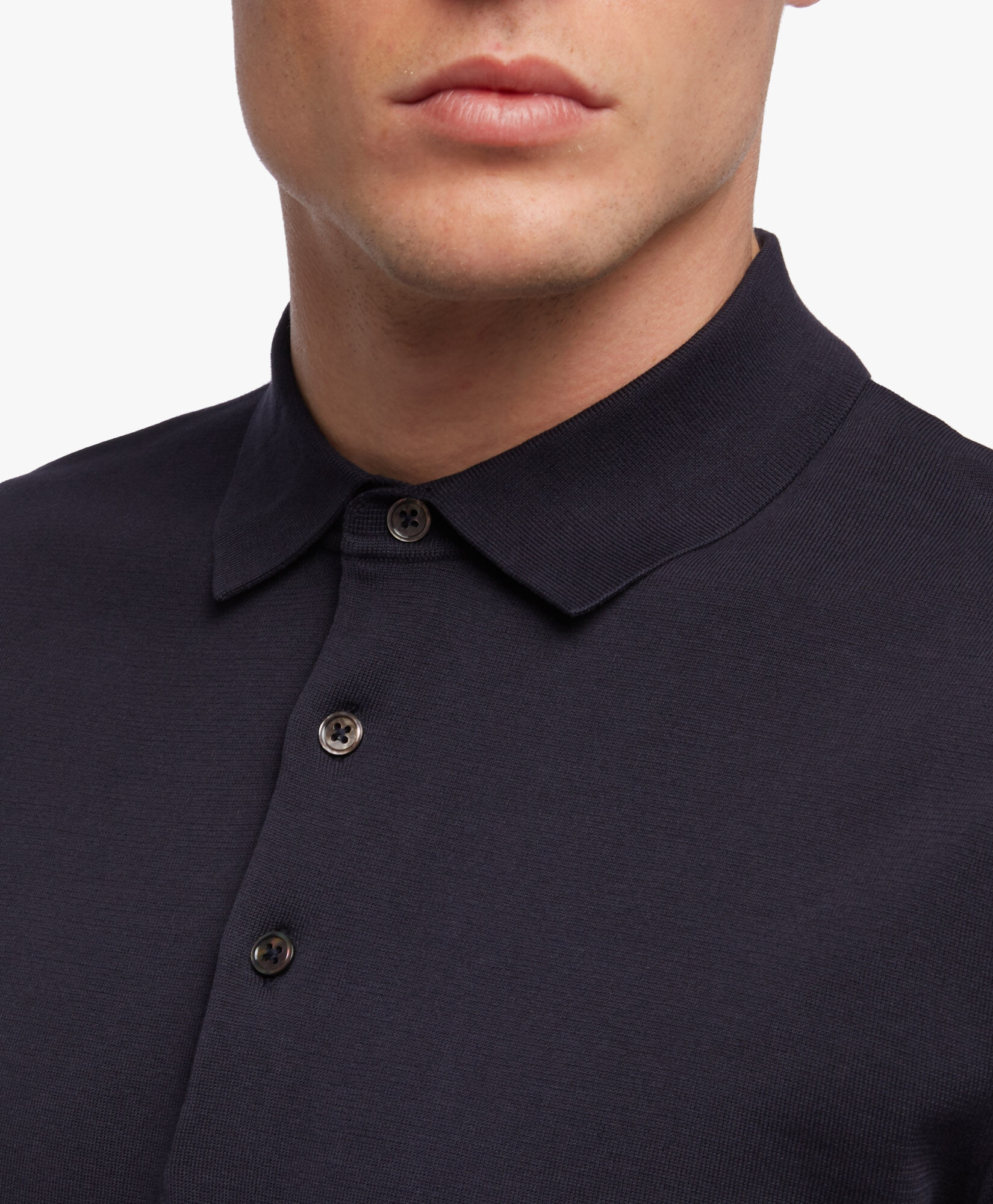 Brooks Brothers Cotton Knit Polo Navy KNPOL002COPCO002NAVYP001