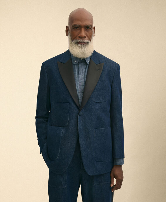 Brooks Brothers Brooks Brothers x Engineered Garments - Denim Oversized Dinner Jacket Denim 1000107143US100226858