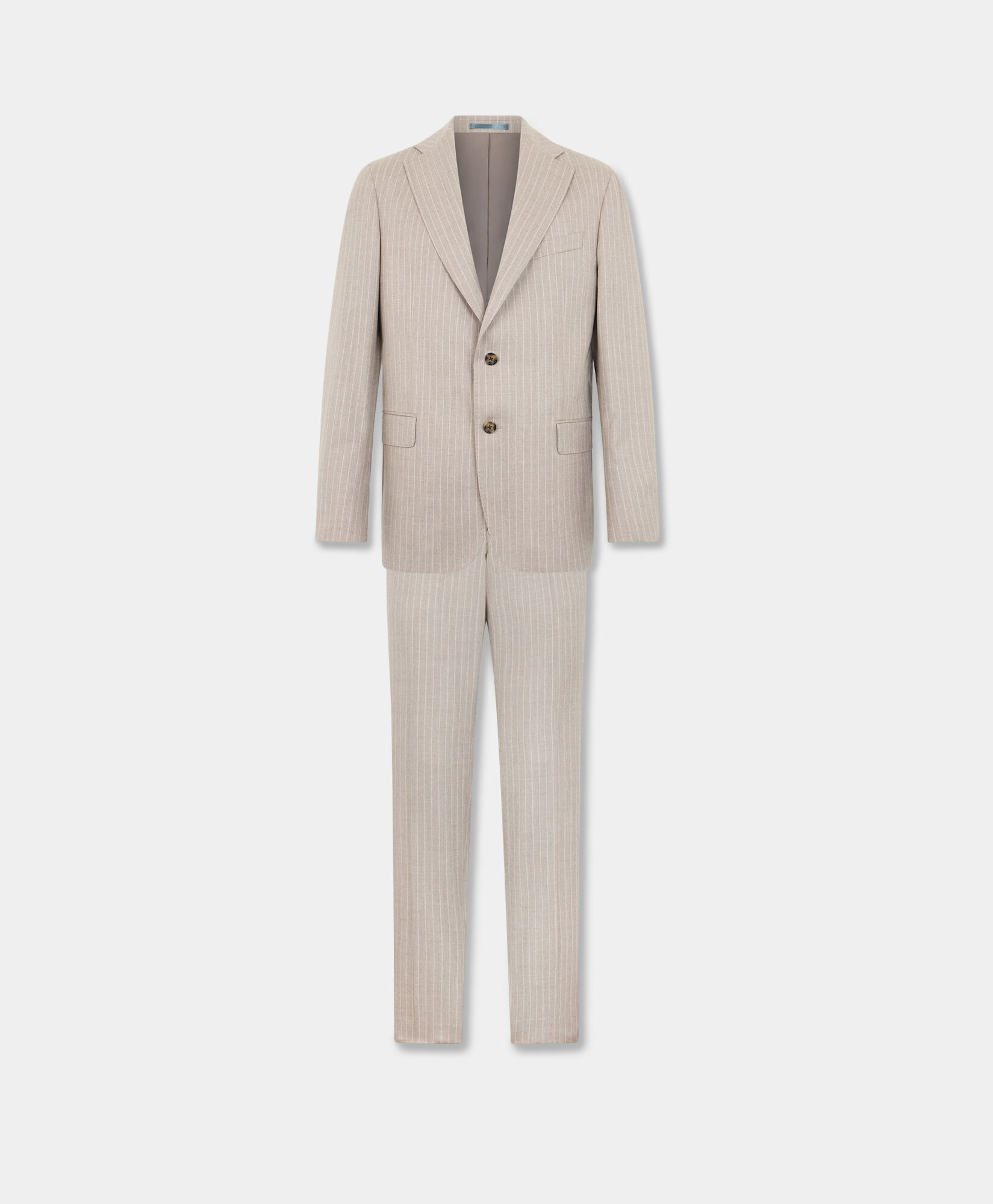 Brooks Brothers Costume en Laine Vierge à Rayures Fines Sable STREG064WVPWV003SANDF001