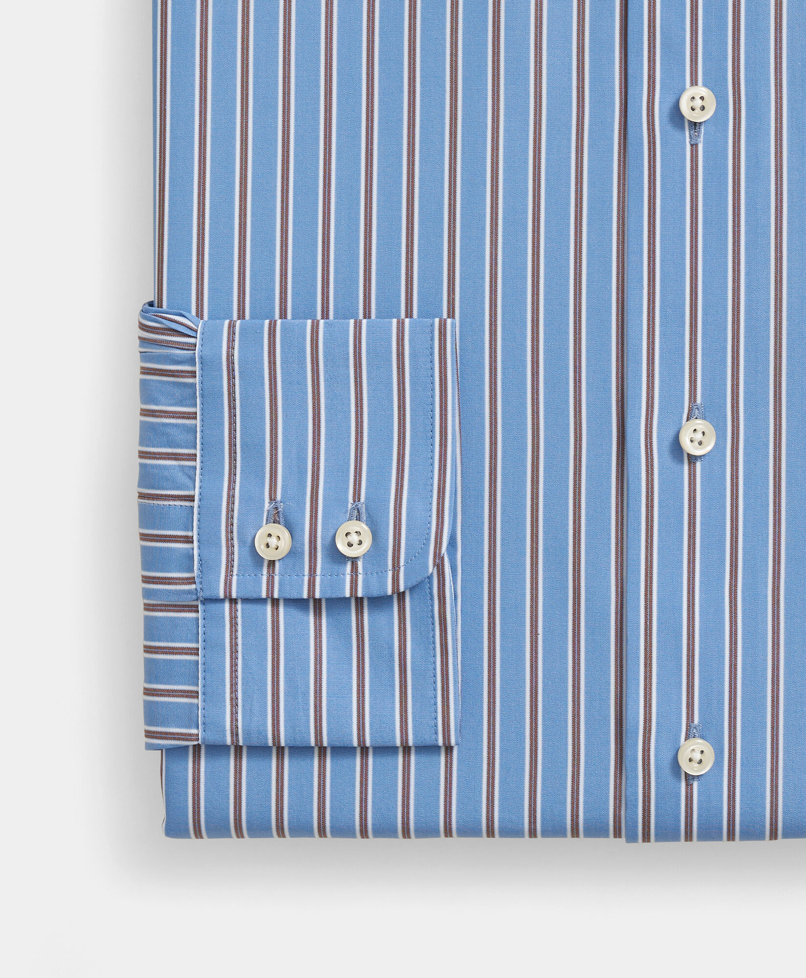 Brooks Brothers Chemise à Rayures en Coton Coupe Classique de Thomas Mason avec Col Ainsley Bleu 1000104719US100223405