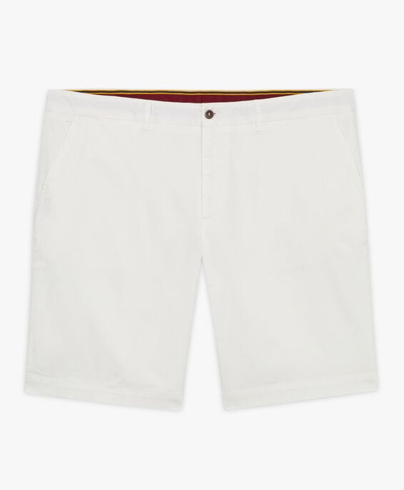 Brooks Brothers White Cotton Chino Shorts Bianco CPBER007COBSP002WHITP001