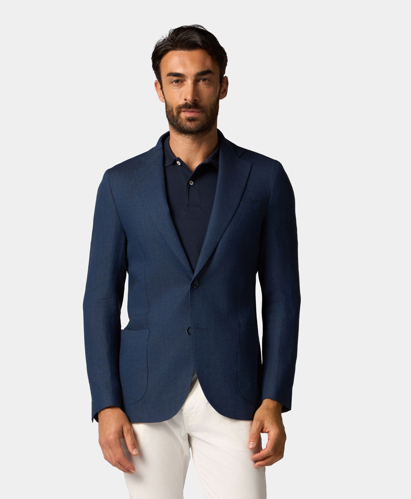 Brooks Brothers Linen Blazer Blue JKREG065LIPLI001BLUEP001