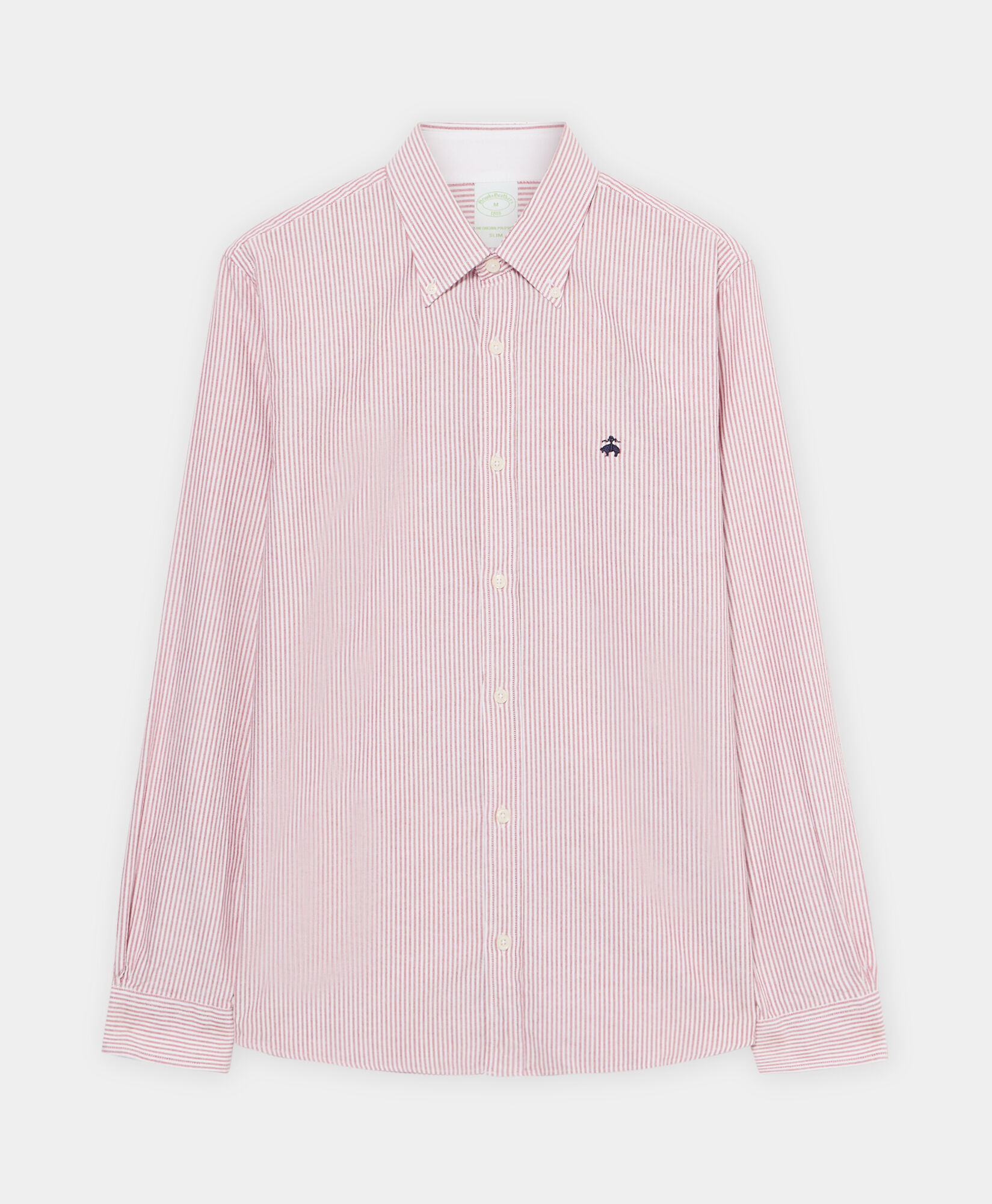 Brooks Brothers Slim Fit Oxford Shirt with Button Down Collar Red CSHBD025COPCO001REDF0001