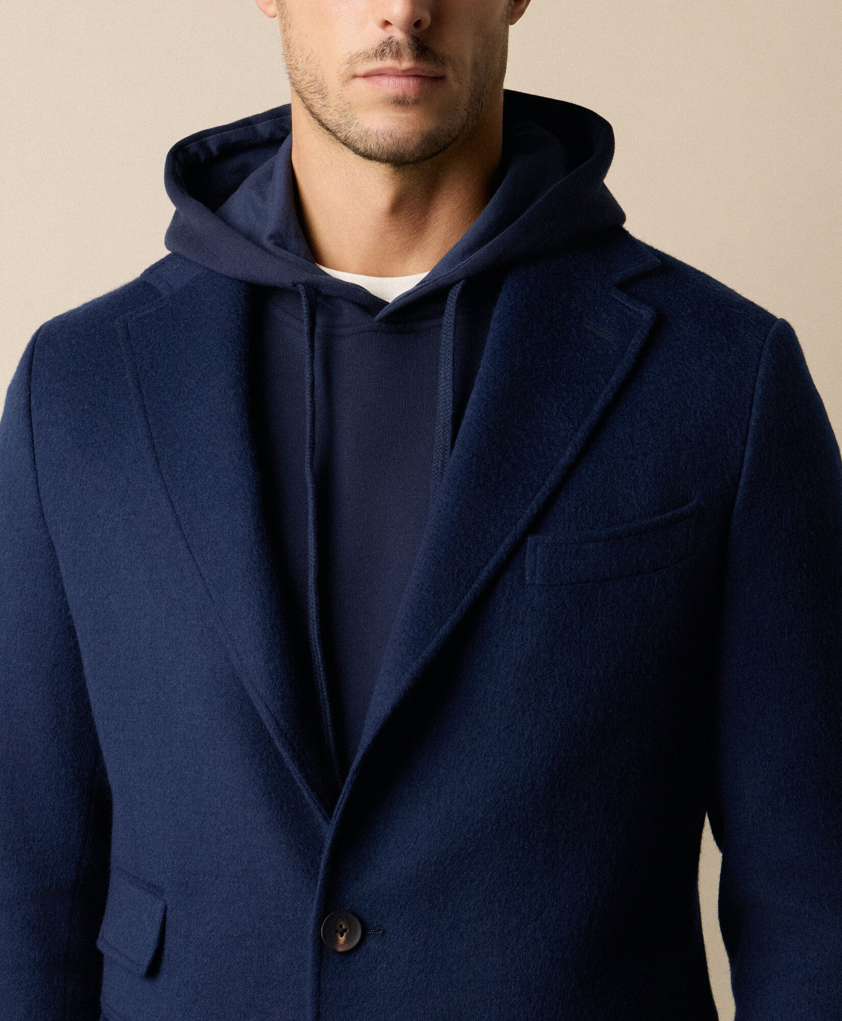 Brooks Brothers Wool Dress Coat Navy DRCOA007WOBPE001NAVYP001