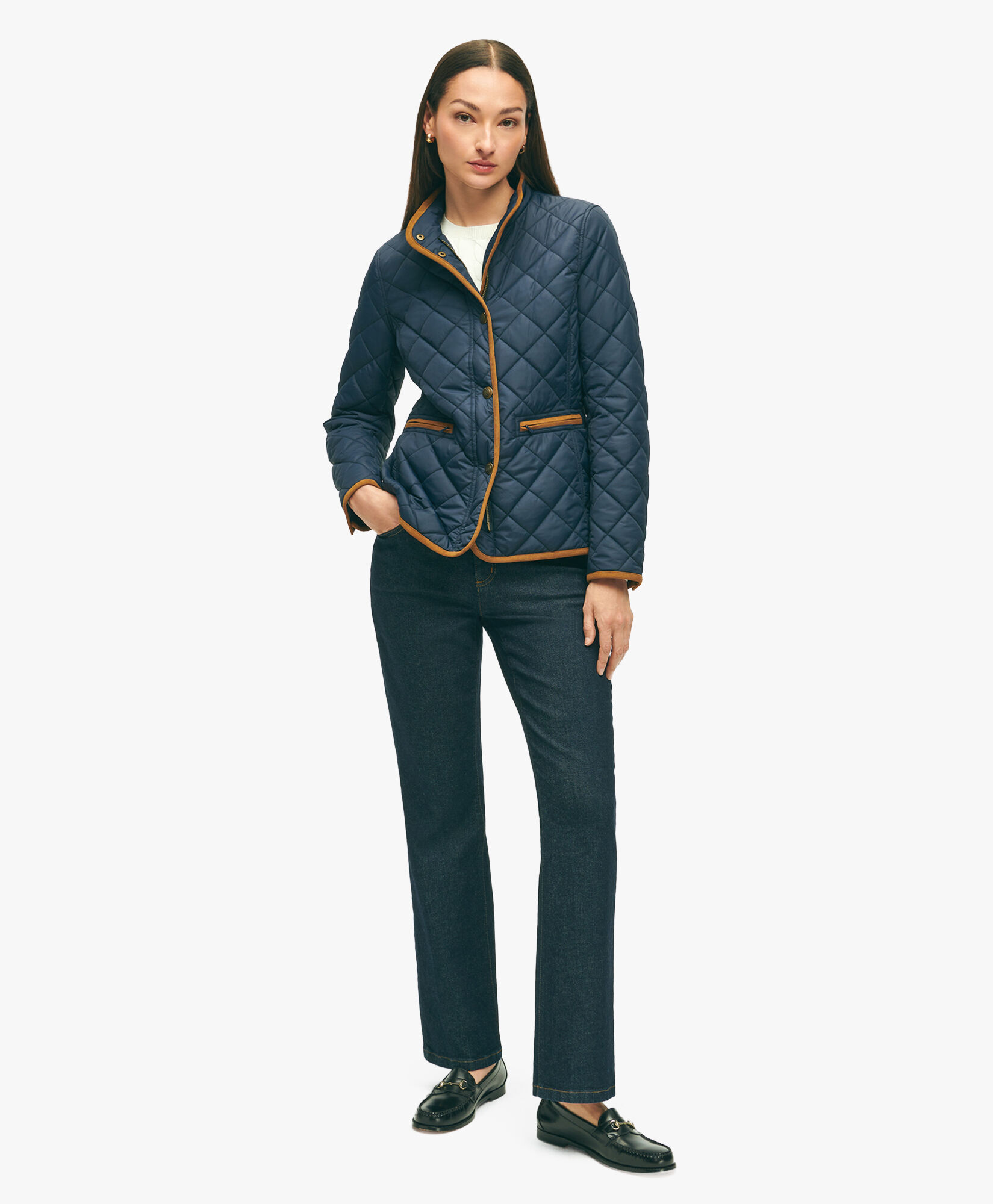 Navy Jacket in Navy for Women Brooks Brothers UK