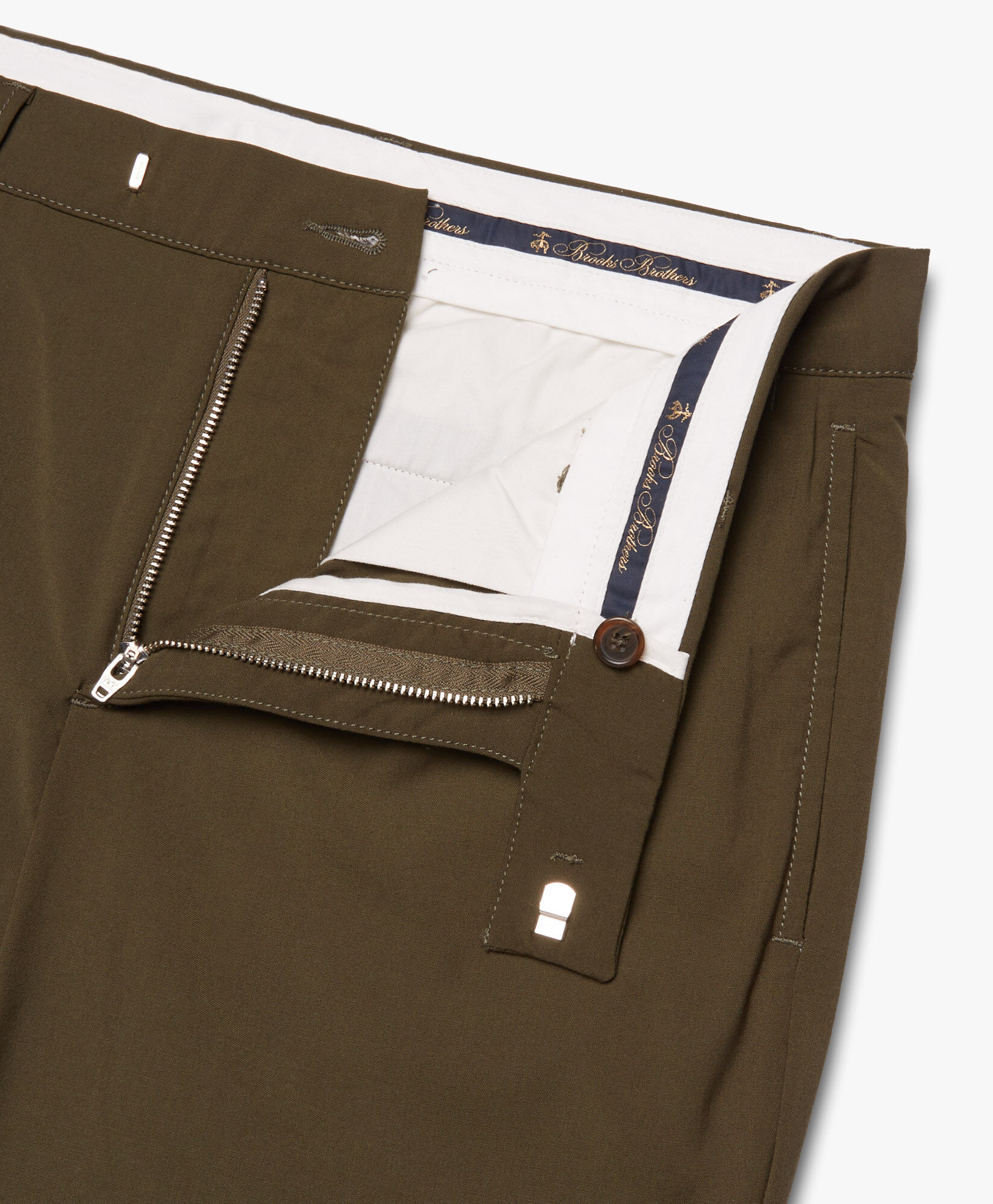 Stretch Chinos in Military for Men Brooks Brothers UK
