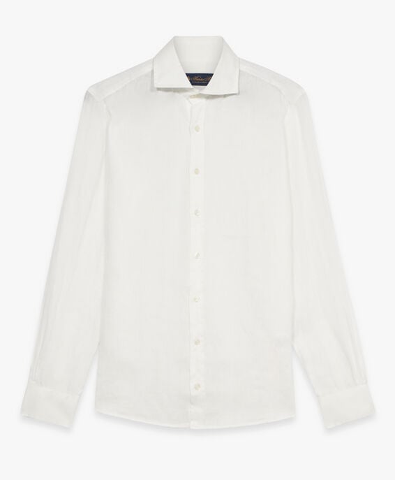 Brooks Brothers Camisa informal blanco roto de lino Blanco CSHSP002LIPLI001OWHTP001