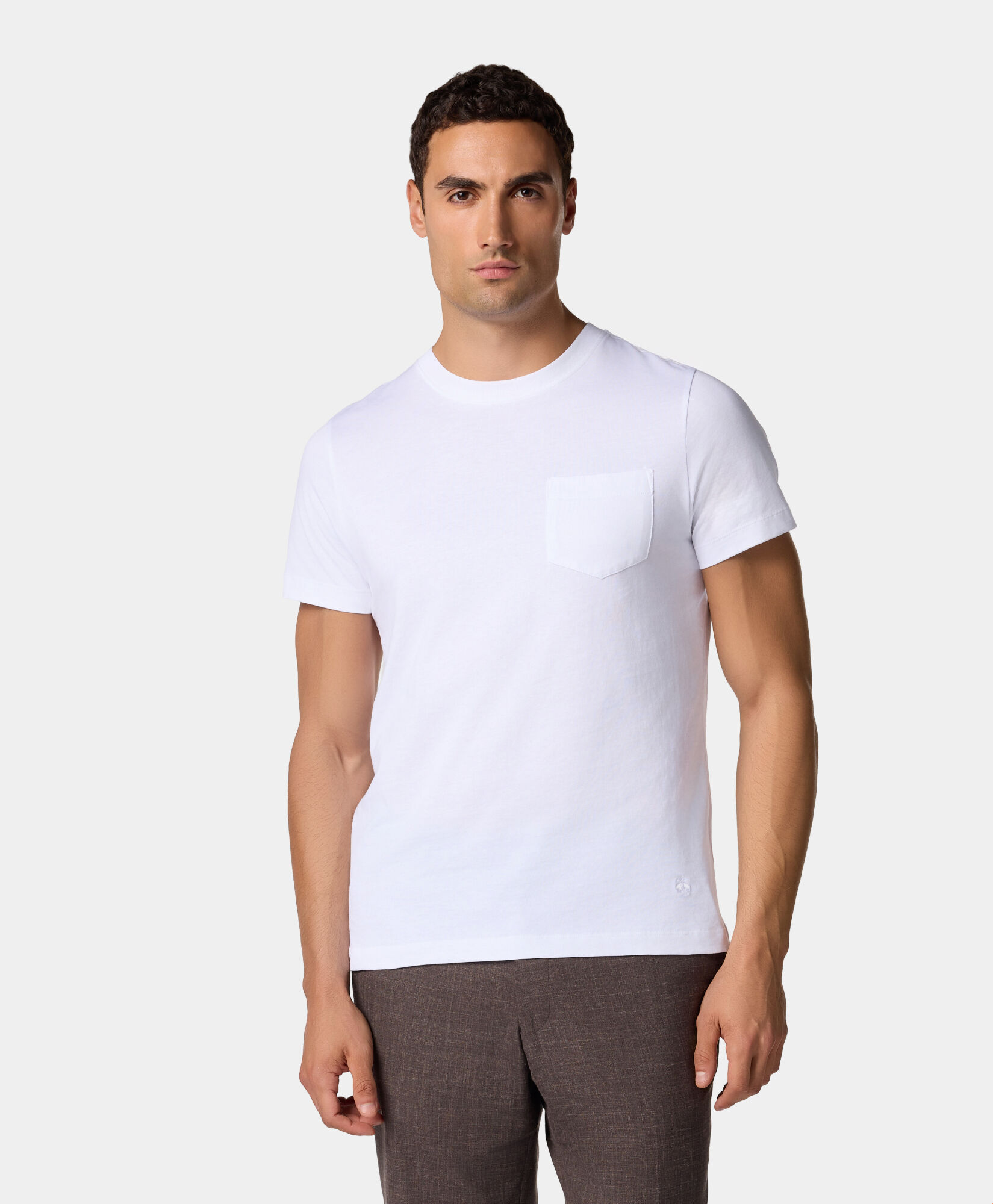 Brooks Brothers Cotton Pocket T-Shirt White KNTSH009COPCO001WHITP001