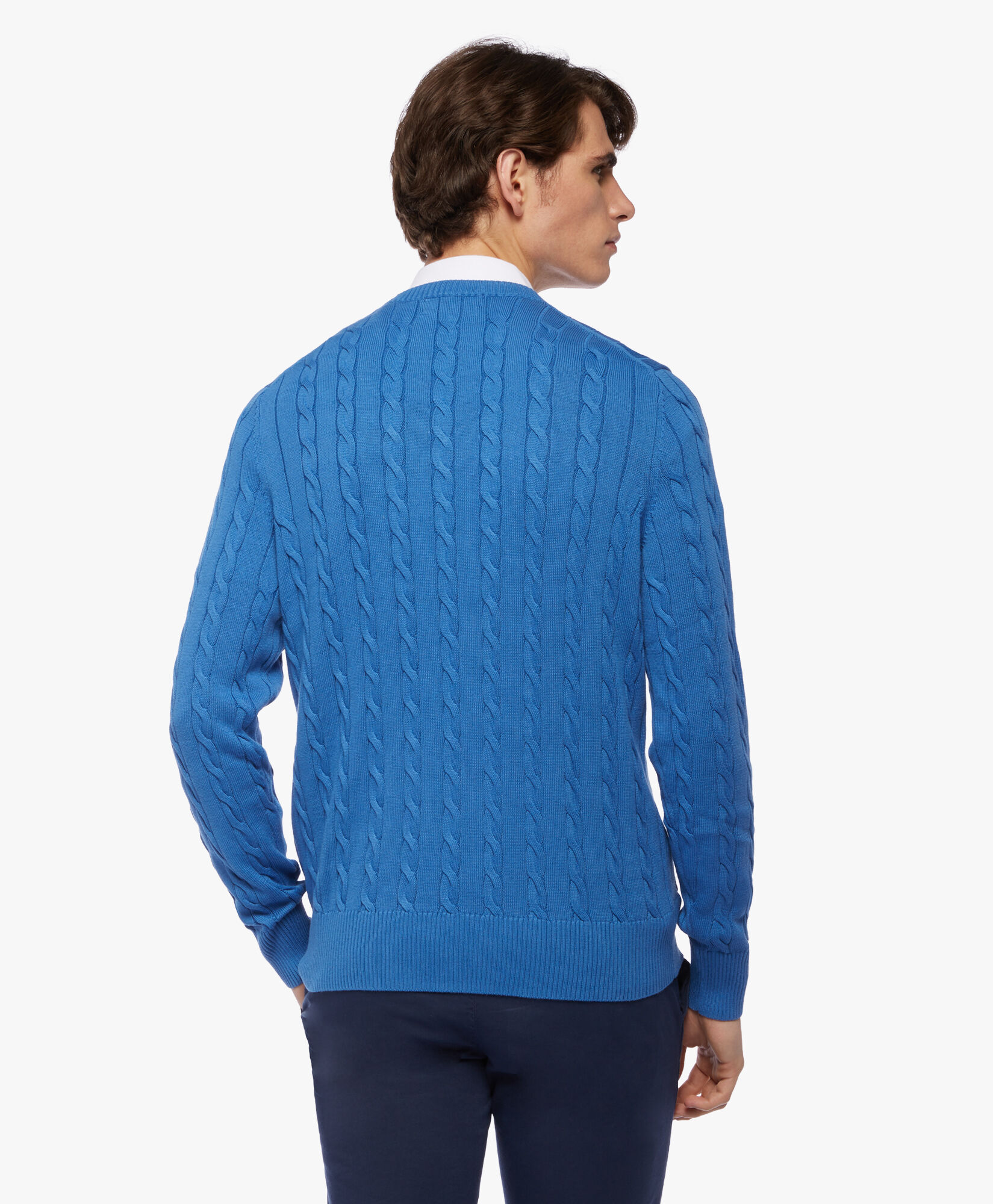 Regular fit logo 2025 supima cotton pullover sweate