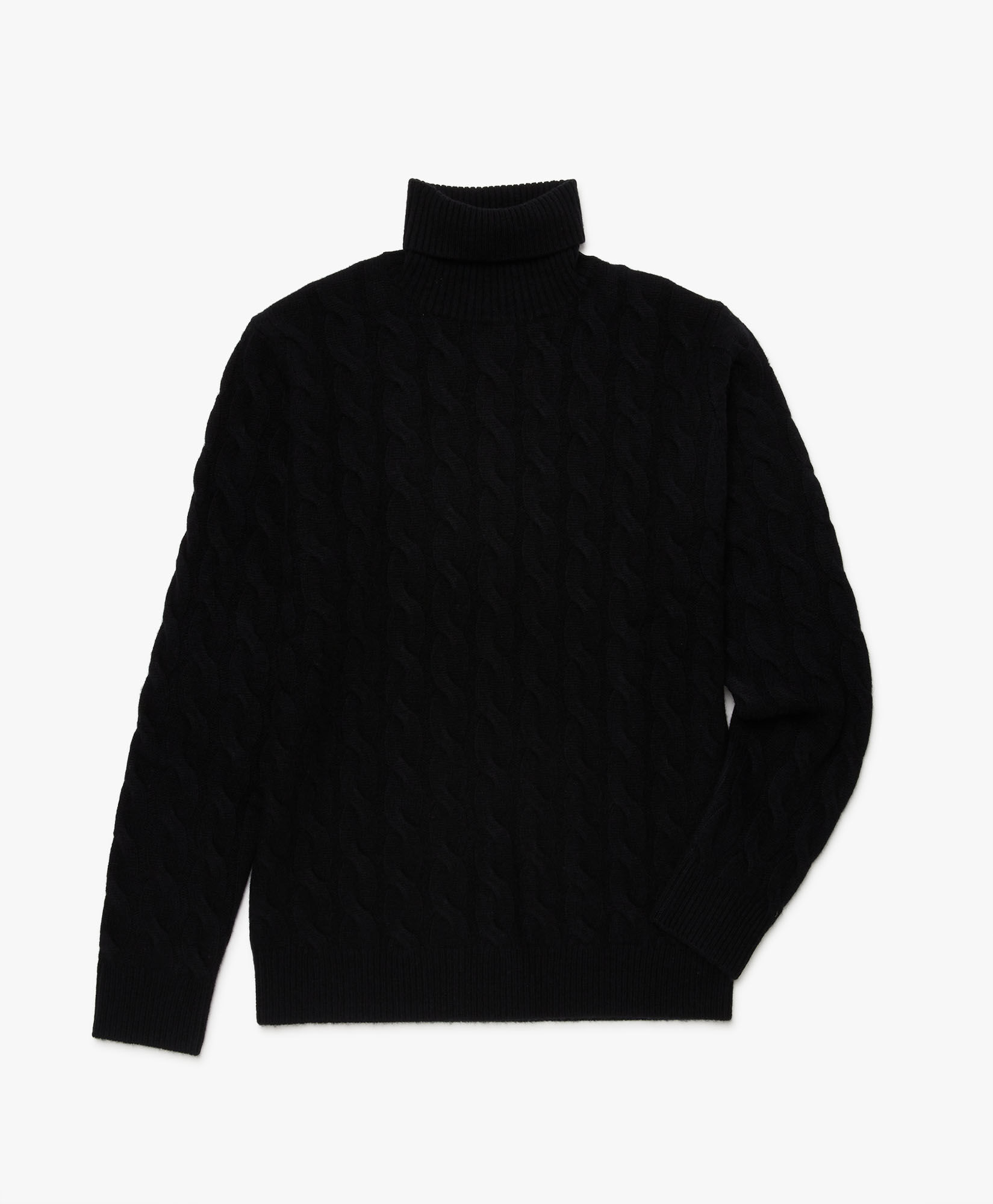 Men's black cable knit cheap turtleneck sweater