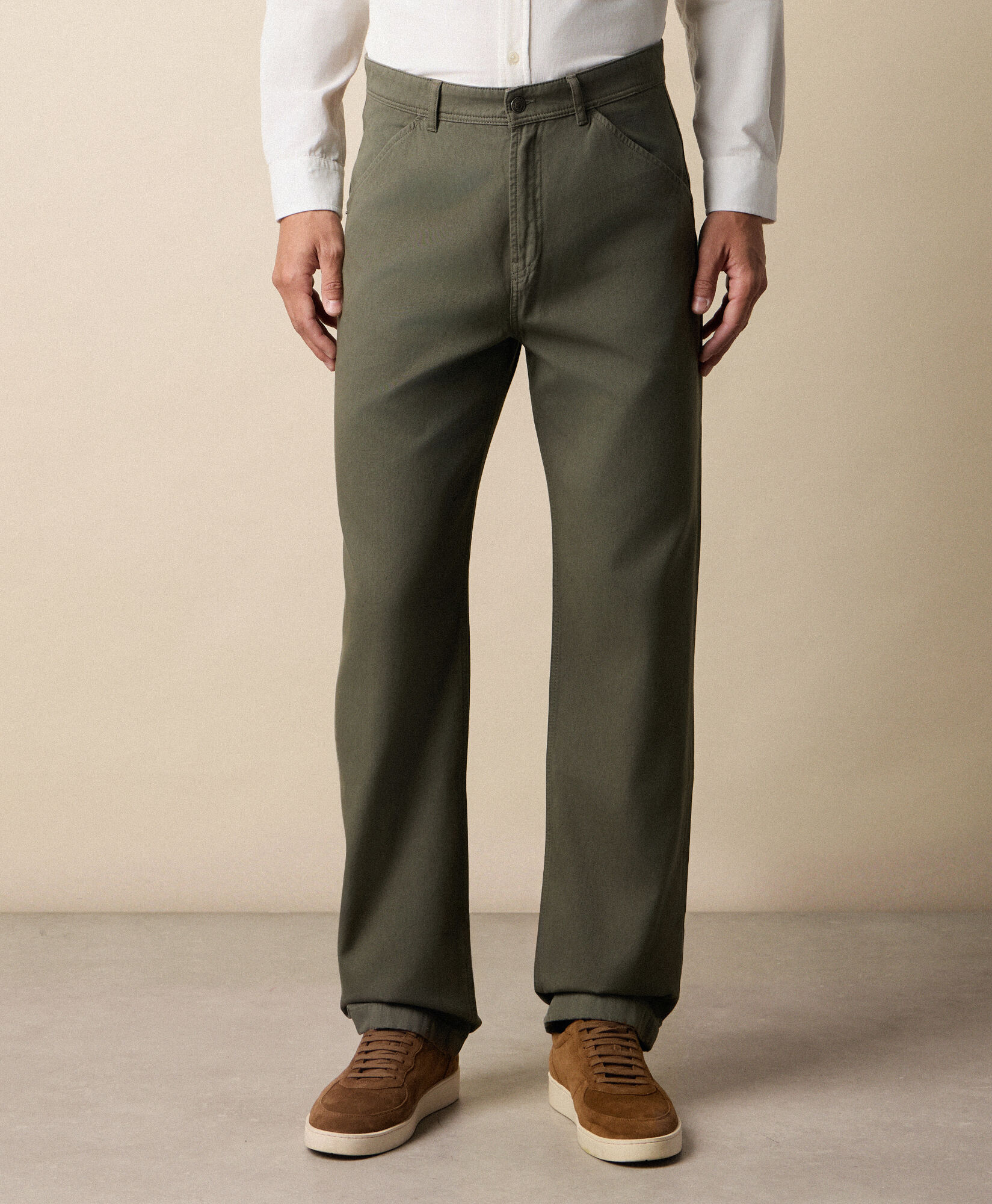 Brooks Brothers Stretch Cotton Gabardine 5-Pocket Pant Sage CPFPK038COPCO001SAGEP001