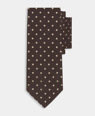 Brooks Brothers Polka Dot Silk Tie Brown ACNEK143SEPSE001BRWNF001