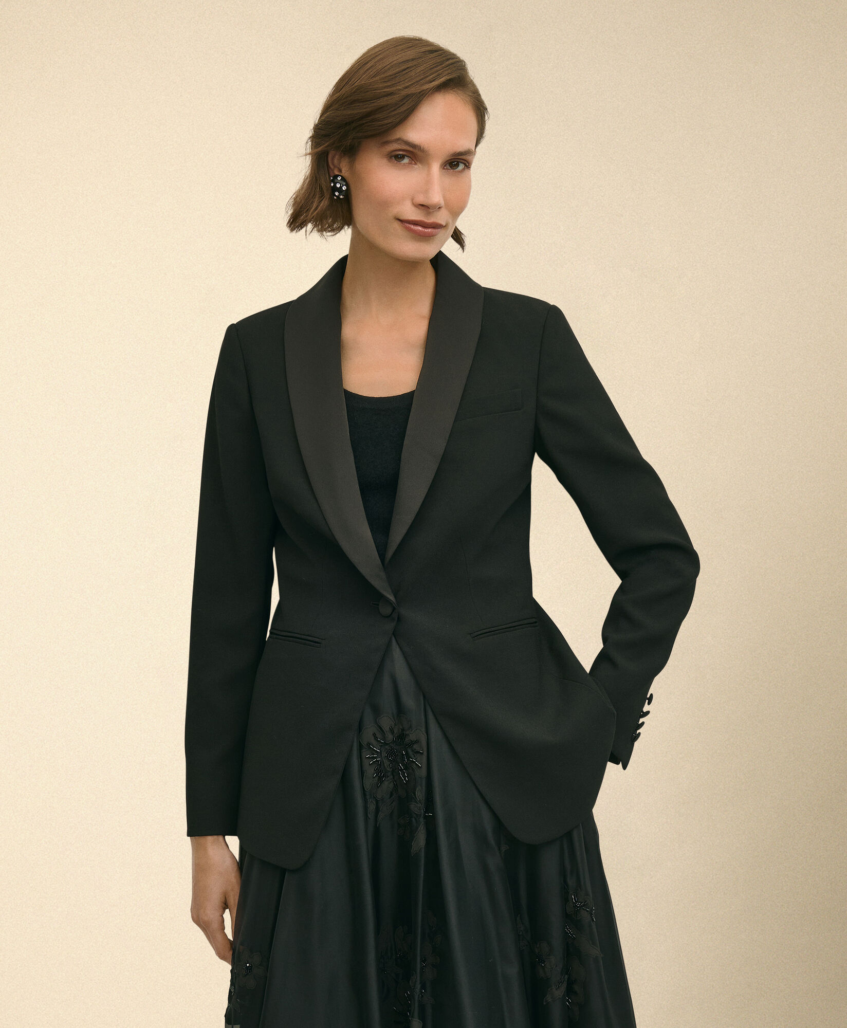 Brooks Brothers Crepe Tuxedo Jacket Black 1000104780US100221584