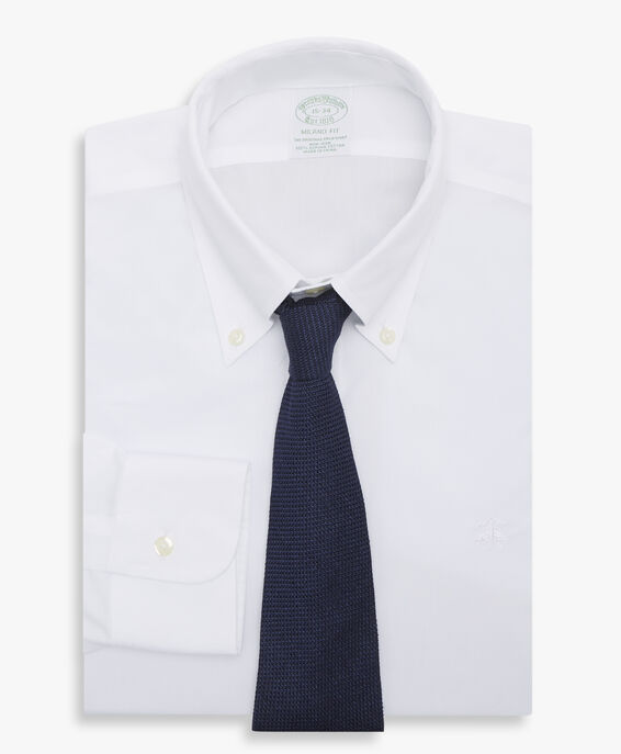 Brooks Brothers Camisa blanca slim fit non-iron de algodón con cuello button down Blanco 1000097054US100204278