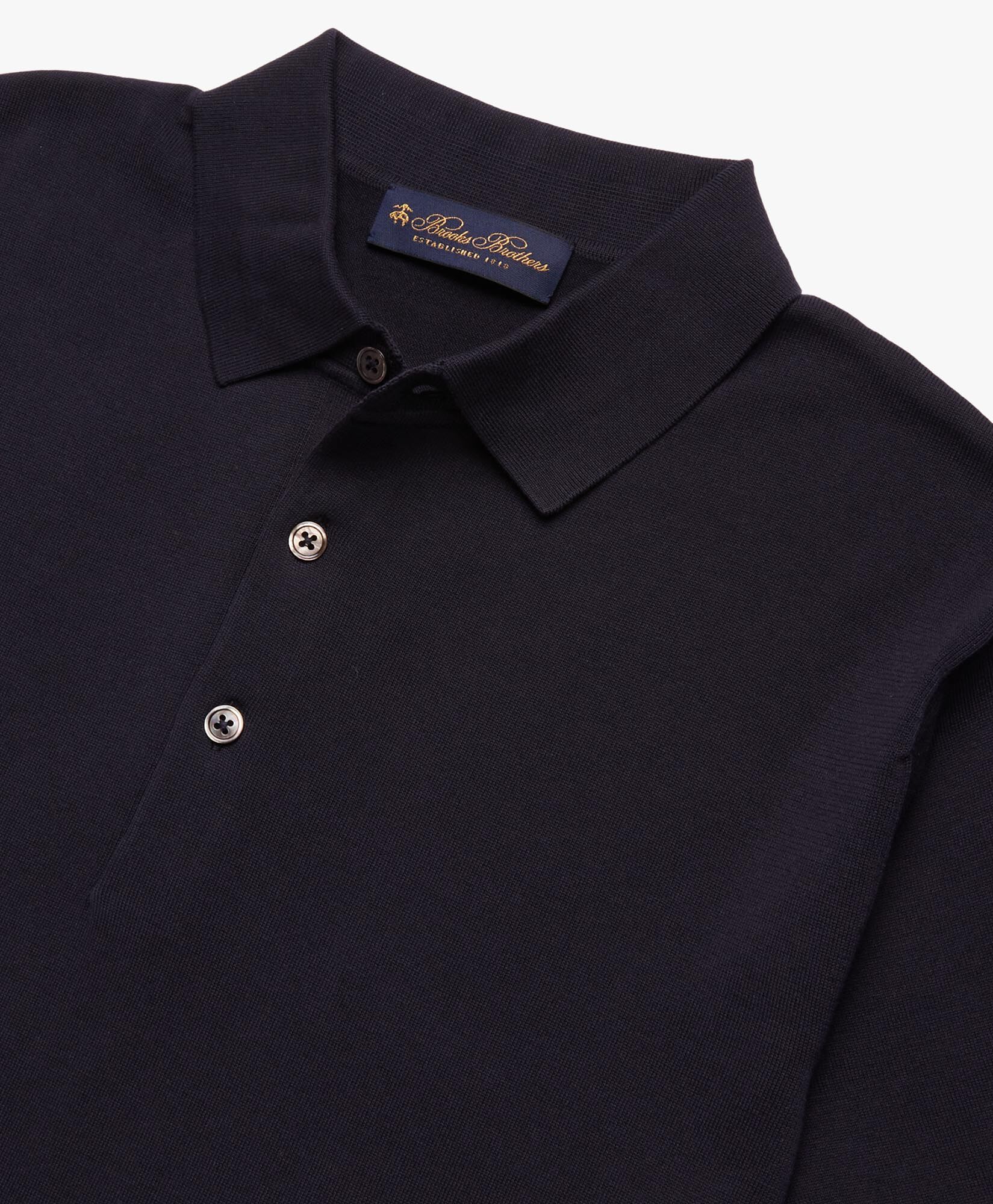 Brooks Brothers Cotton Knit Polo Navy KNPOL002COPCO002NAVYP001