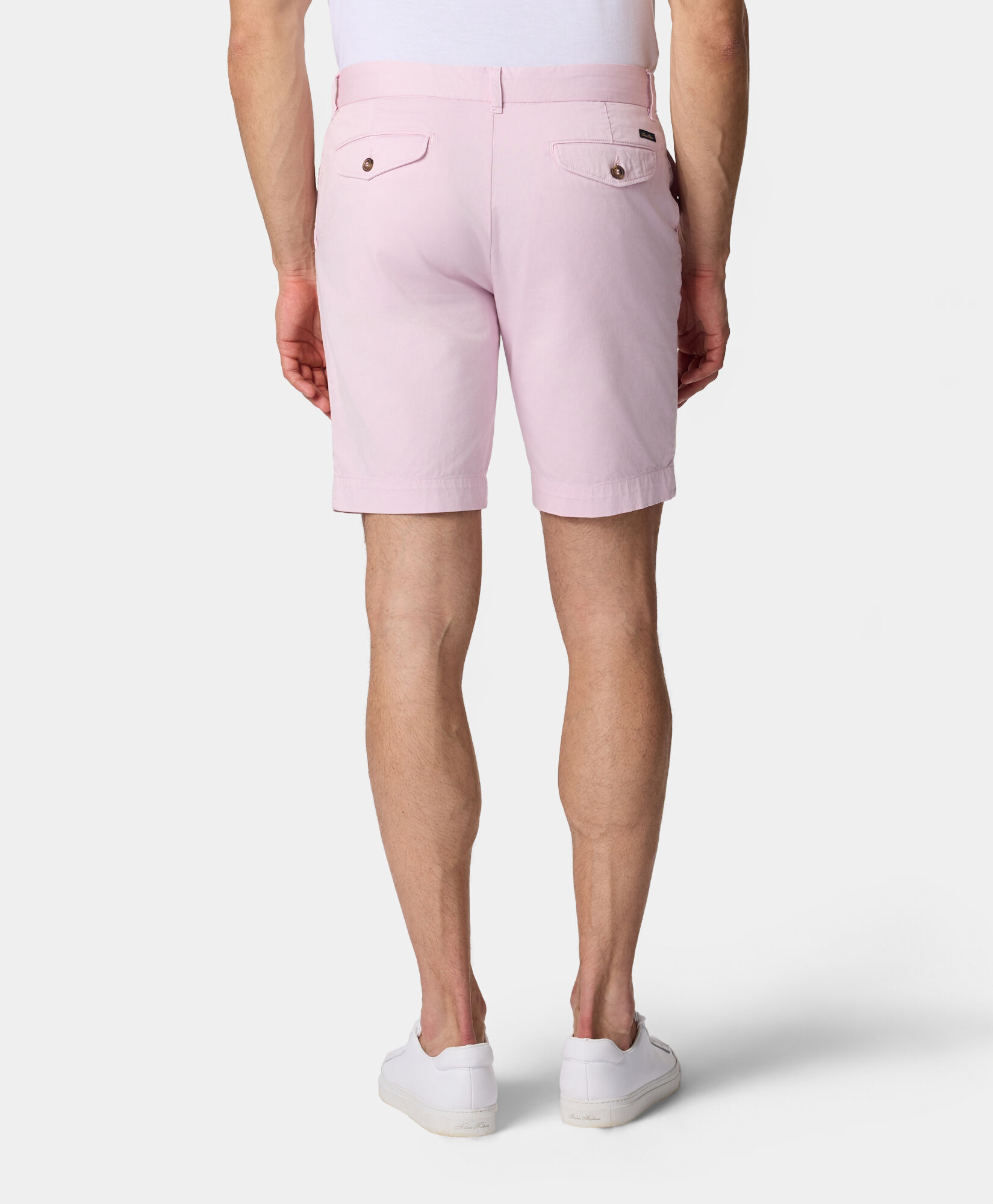 Brooks Brothers Stretch Cotton Gabardine Bermuda Shorts Pink CPBER007COBSP002PINKP001