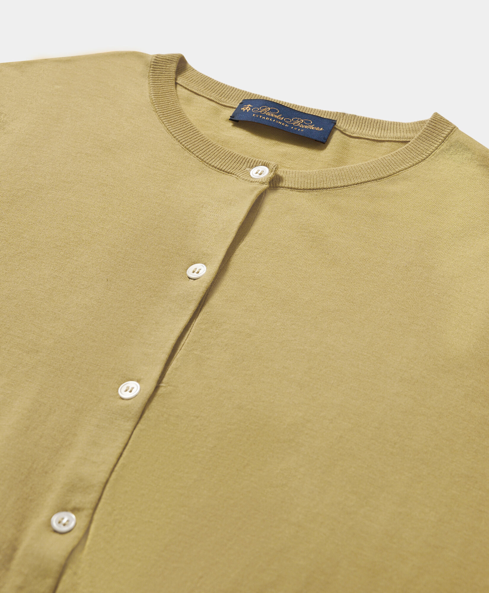 Brooks Brothers Cardigan en Mélange de Soie Menthe KNCAR012SEBLI002MINTP001