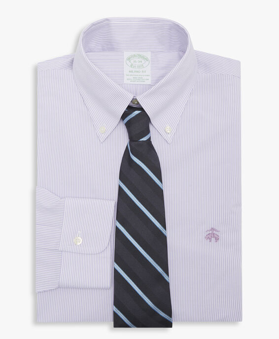 Brooks Brothers Pastel Purple Slim Fit Non-Iron Button Down Dress Shirt Light/Pastel Purple 1000096952US100204251
