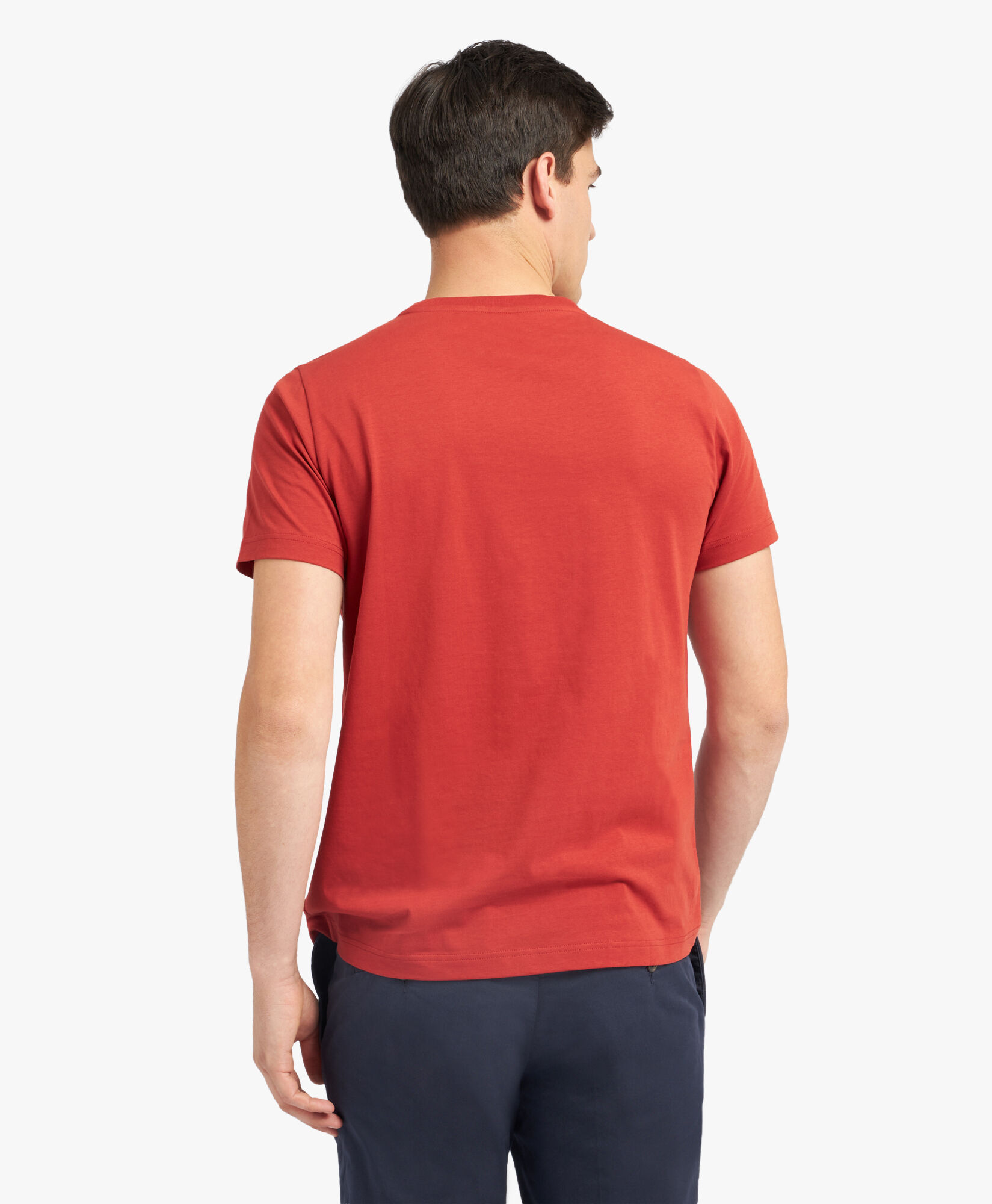 Camiseta roja de algodon con cuello redondo en Rojo de hombre Brooks Brothers EU