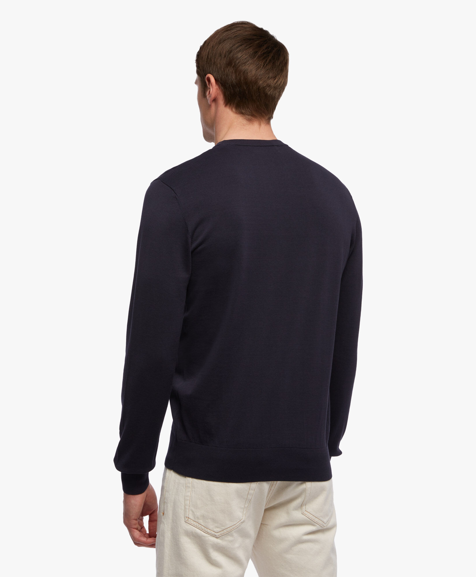 Brooks Brothers Cotton Crewneck Navy KNCRN008COPCO002NAVYP001