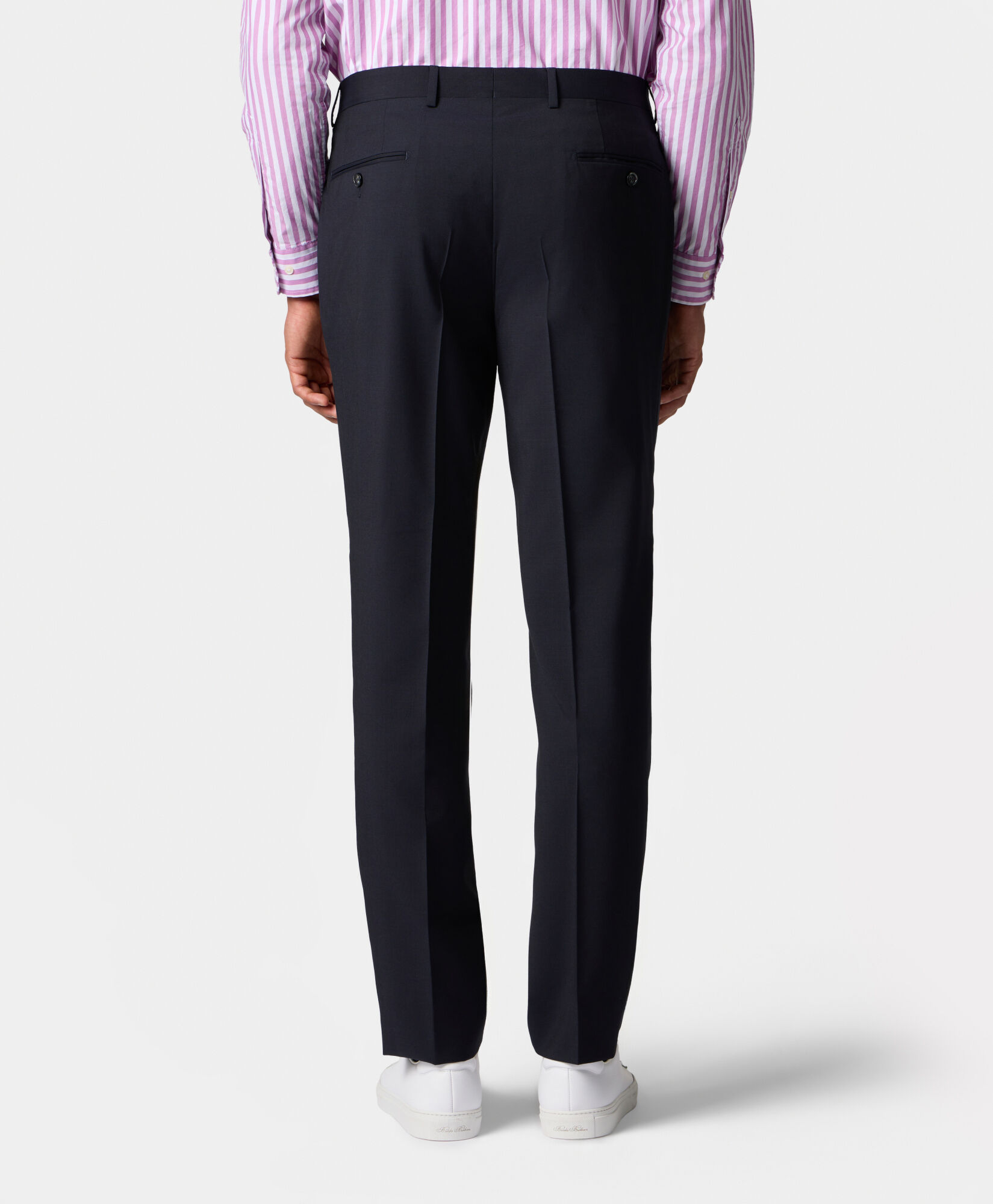 Brooks Brothers Virgin Wool Trousers Navy DTROU023WVPWV003NAVYP001