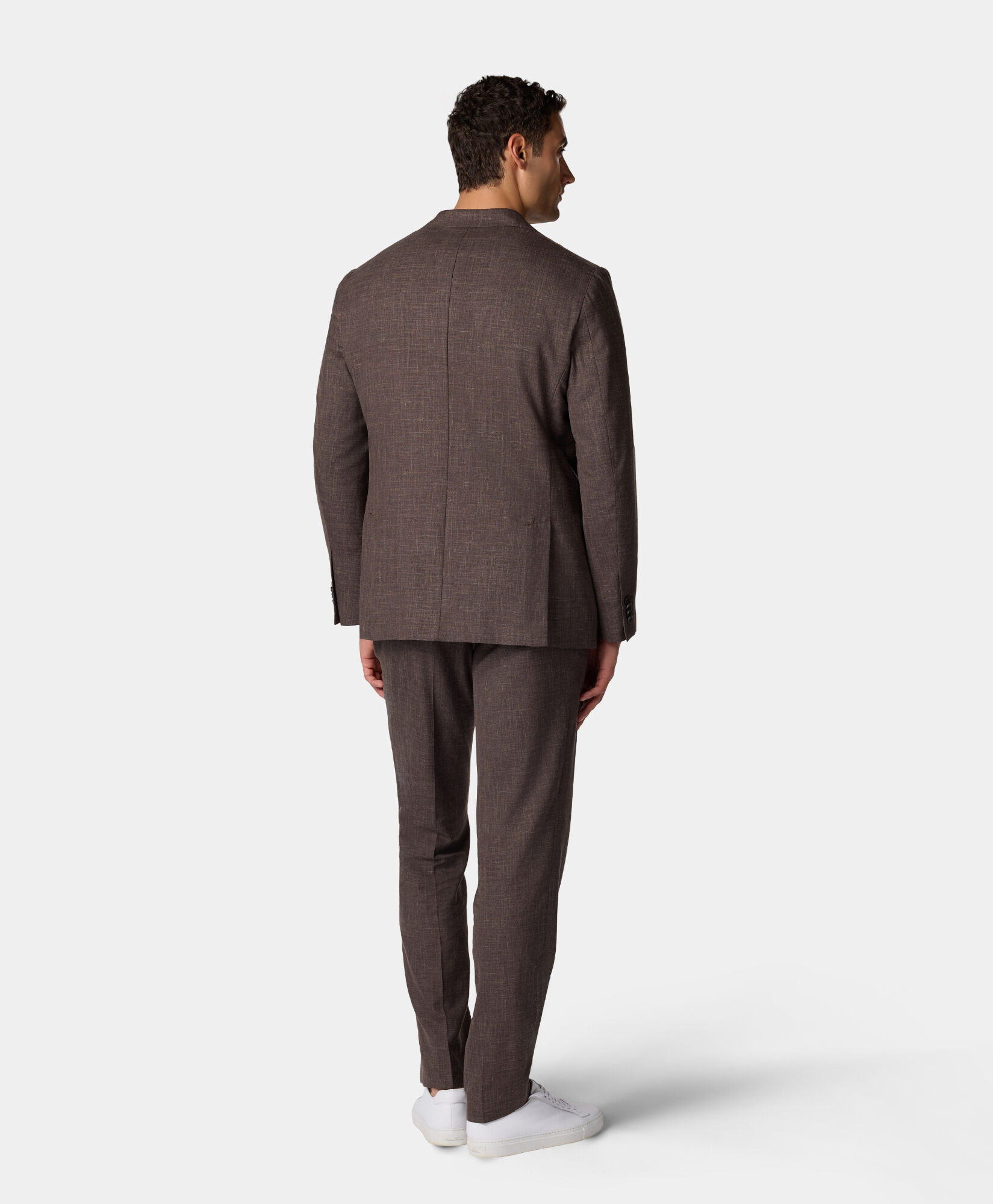 Brooks Brothers Summertime Wool-Silk-Linen Blend Suit Brown STREG038WVBLI004BRWNP001