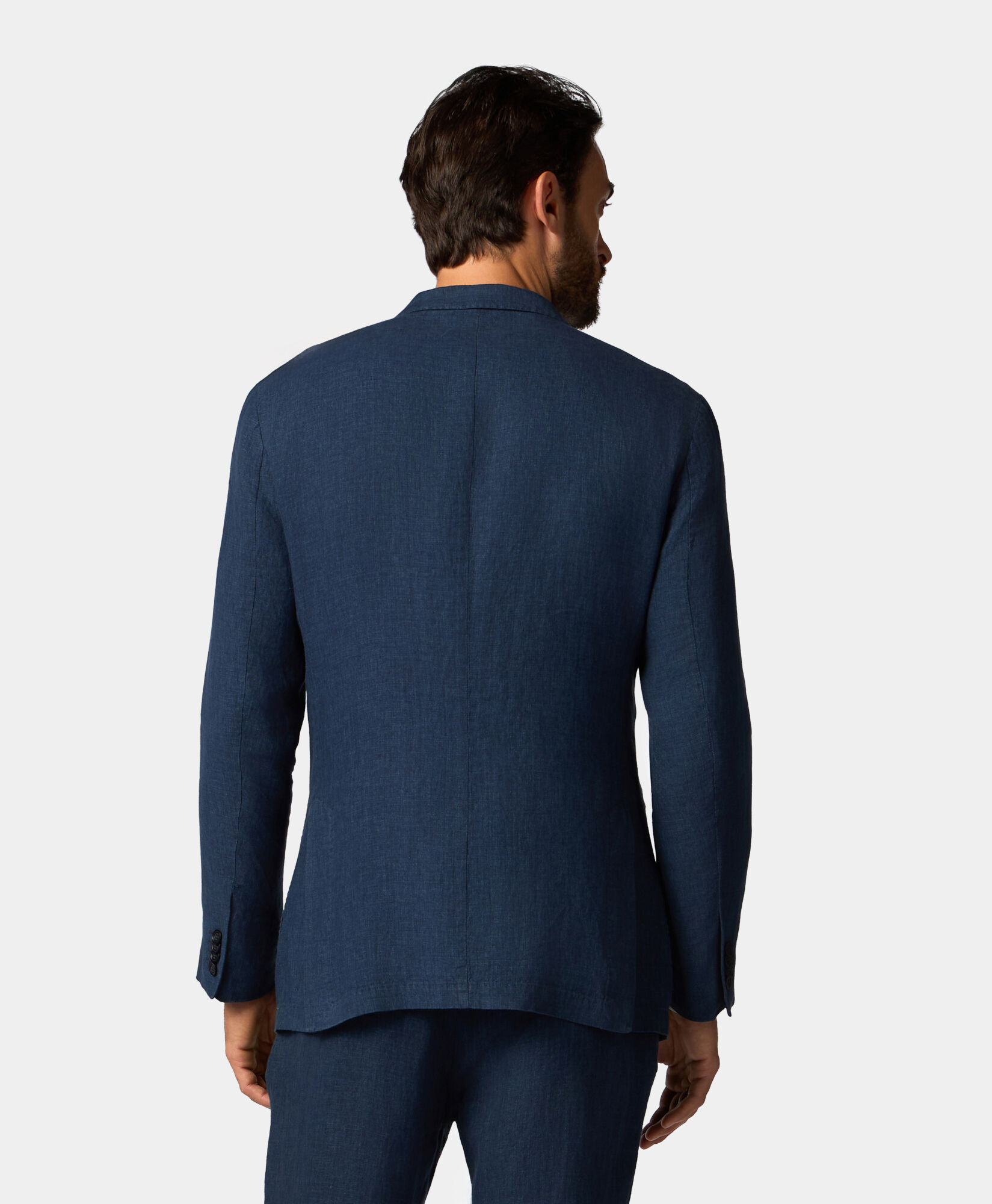 Brooks Brothers Linen Single-Breasted Blazer Dark Navy JKREG070LIPLI001NAVYP003