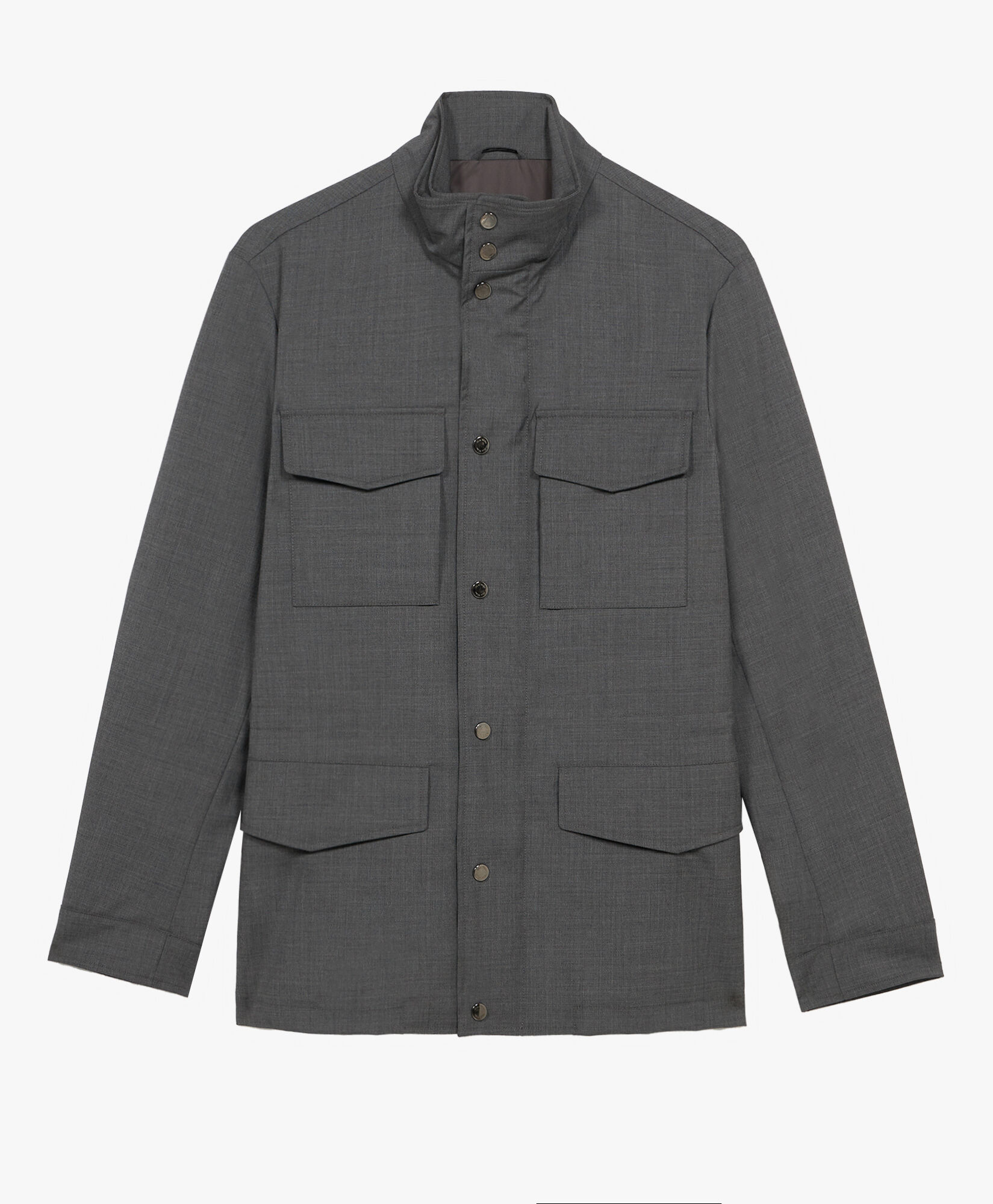 Grey Virgin Wool Field Jacket in Medium Grey for Men Brooks Brothers EU