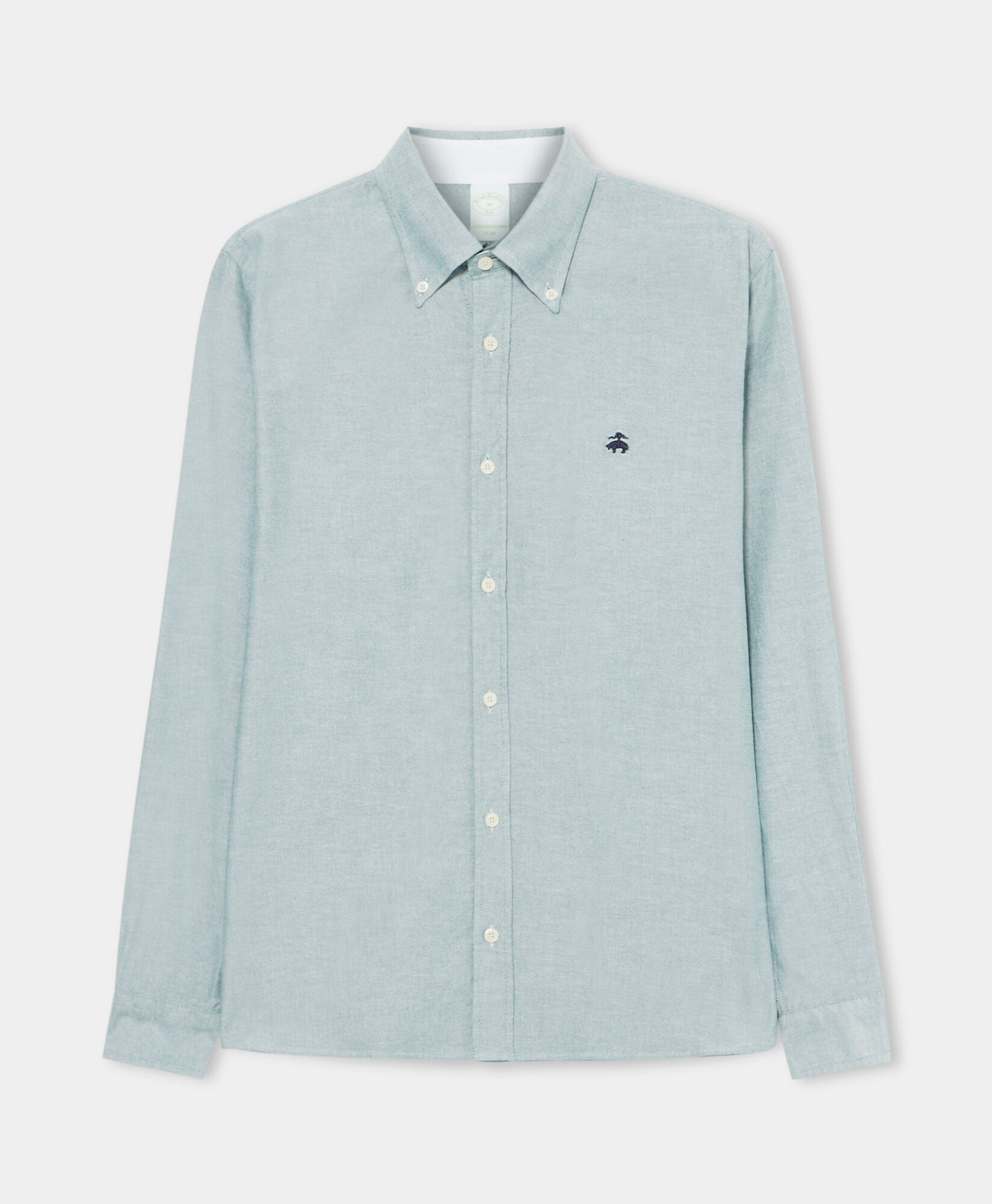 Brooks Brothers Slim Fit Oxford Shirt with Button Down Collar Green CSHBD025COPCO001GREEP001