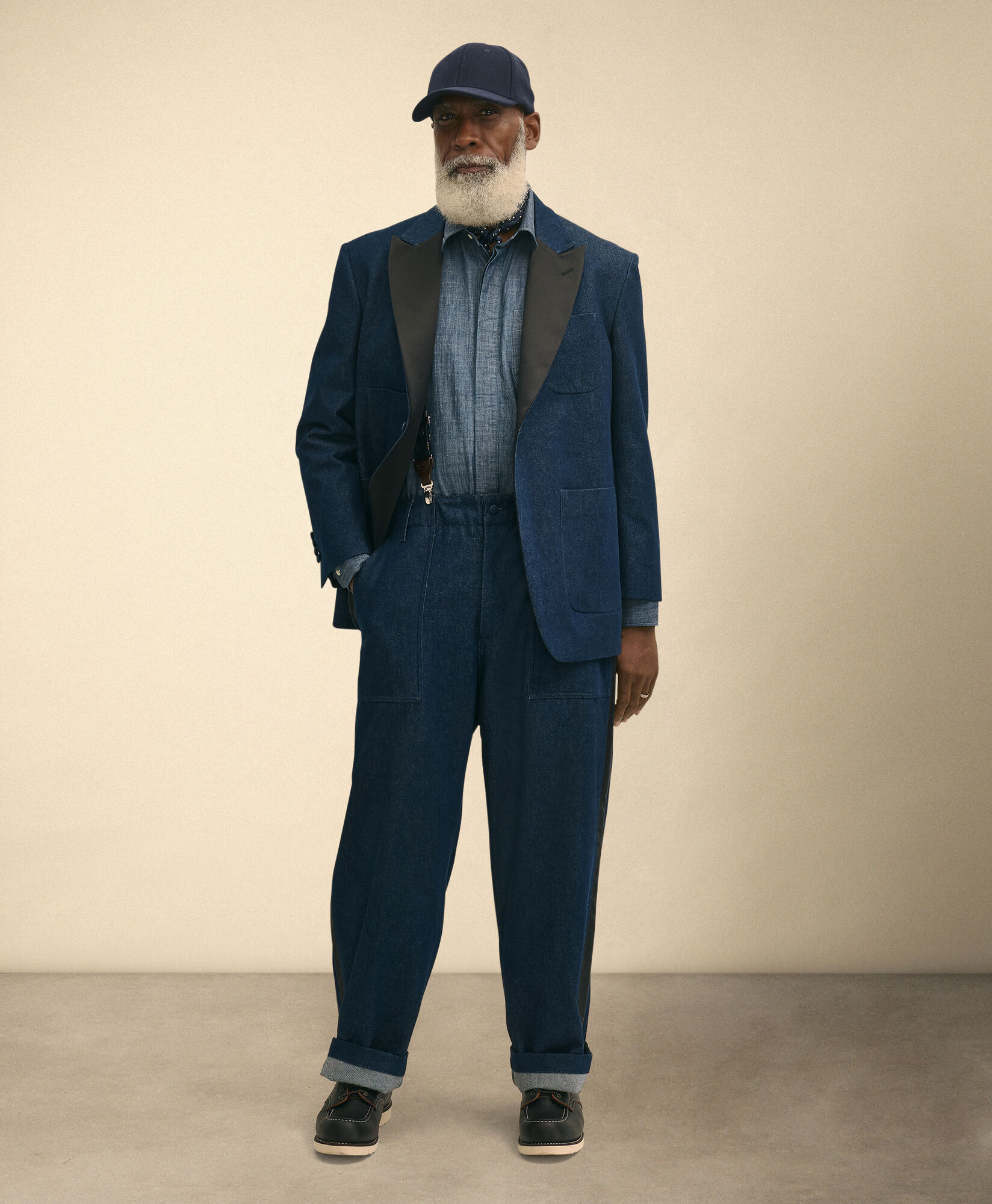 Brooks Brothers Brooks Brothers x Engineered Garments - Denim Oversized Dinner Jacket Denim 1000107143US100226858