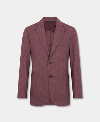 Brooks Brothers Melange Wool Blend Blazer Purple JKREG097WVBCO004PURPP001