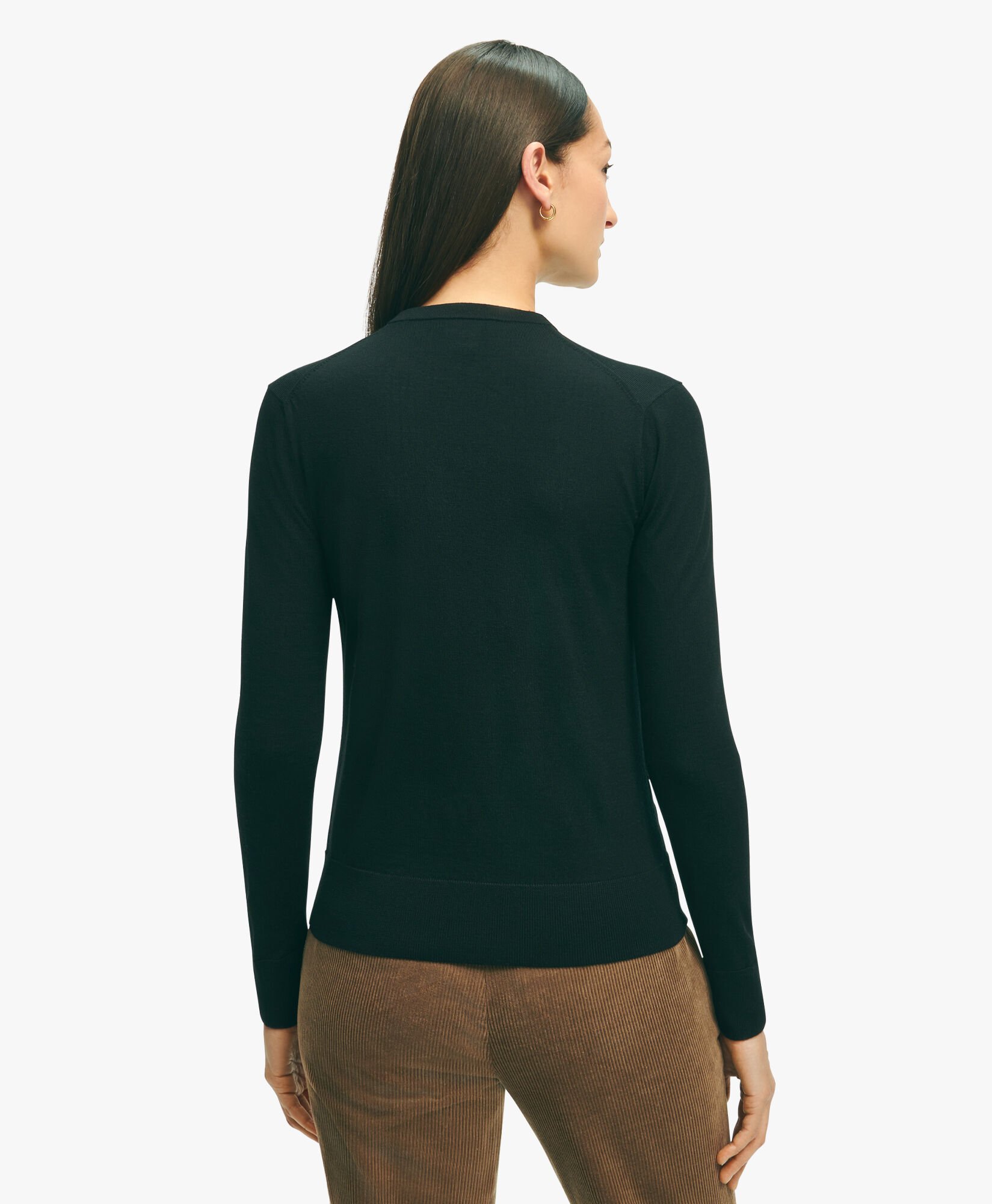 Black merino deals wool cardigan