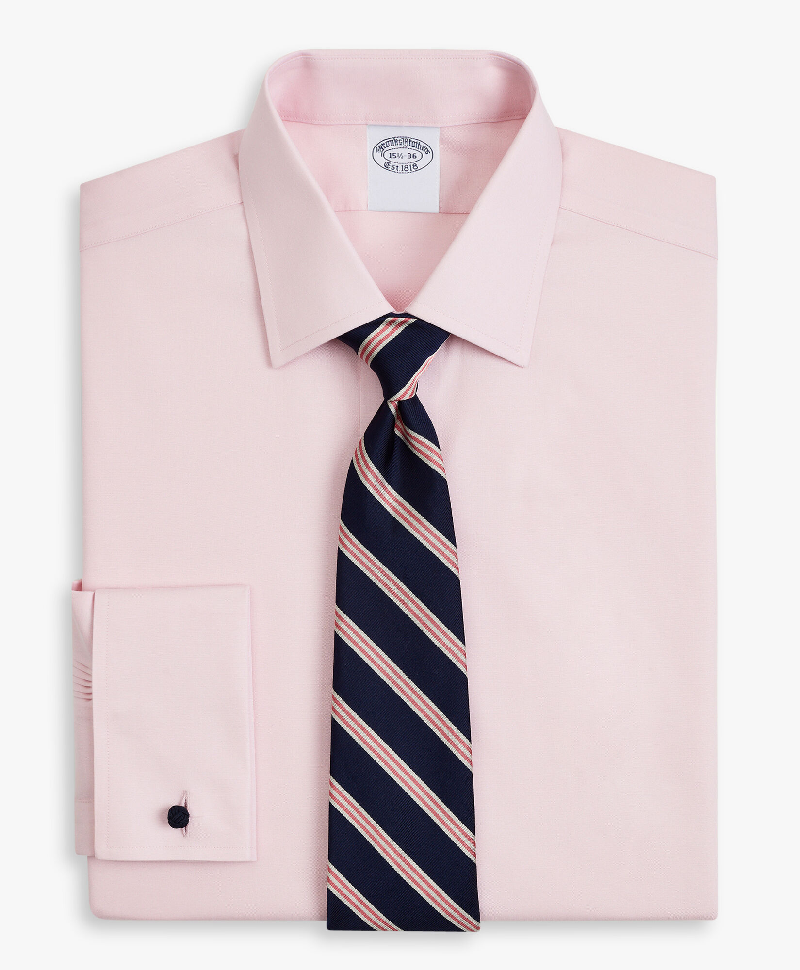 Brooks Brothers Regular Fit Non-Iron Stretch Oxford Supima Shirt with Ainsley Collar Pastel Pink 1000096430US100201322