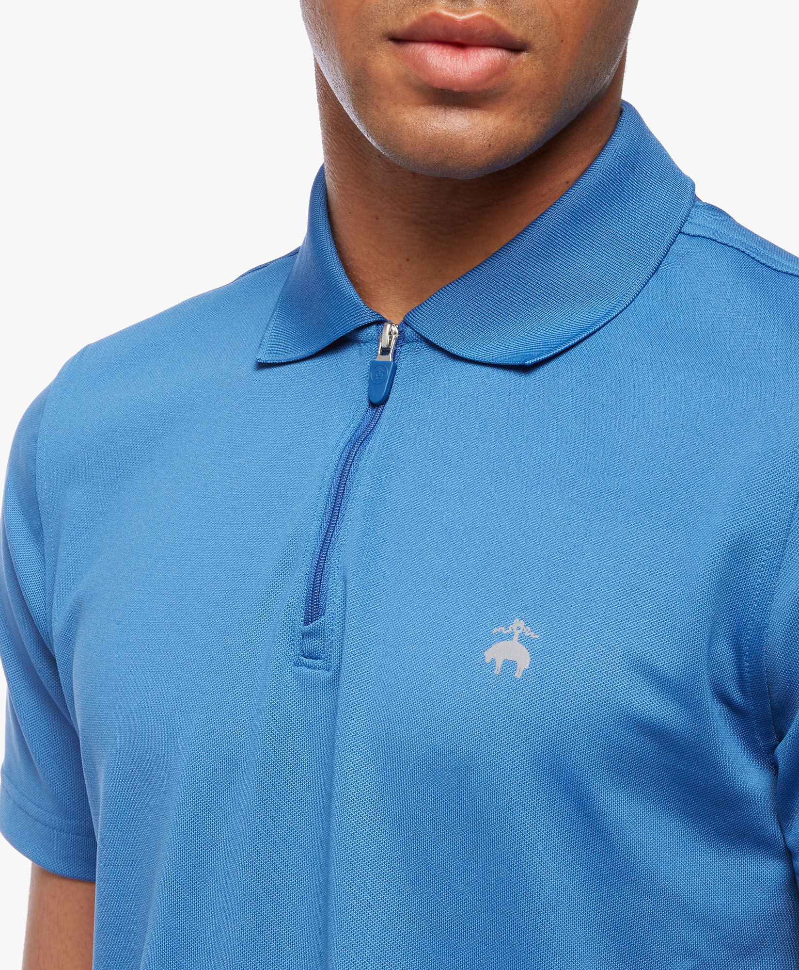 PerformanceZipPoloShirt in Blue for Men Brooks Brothers EU