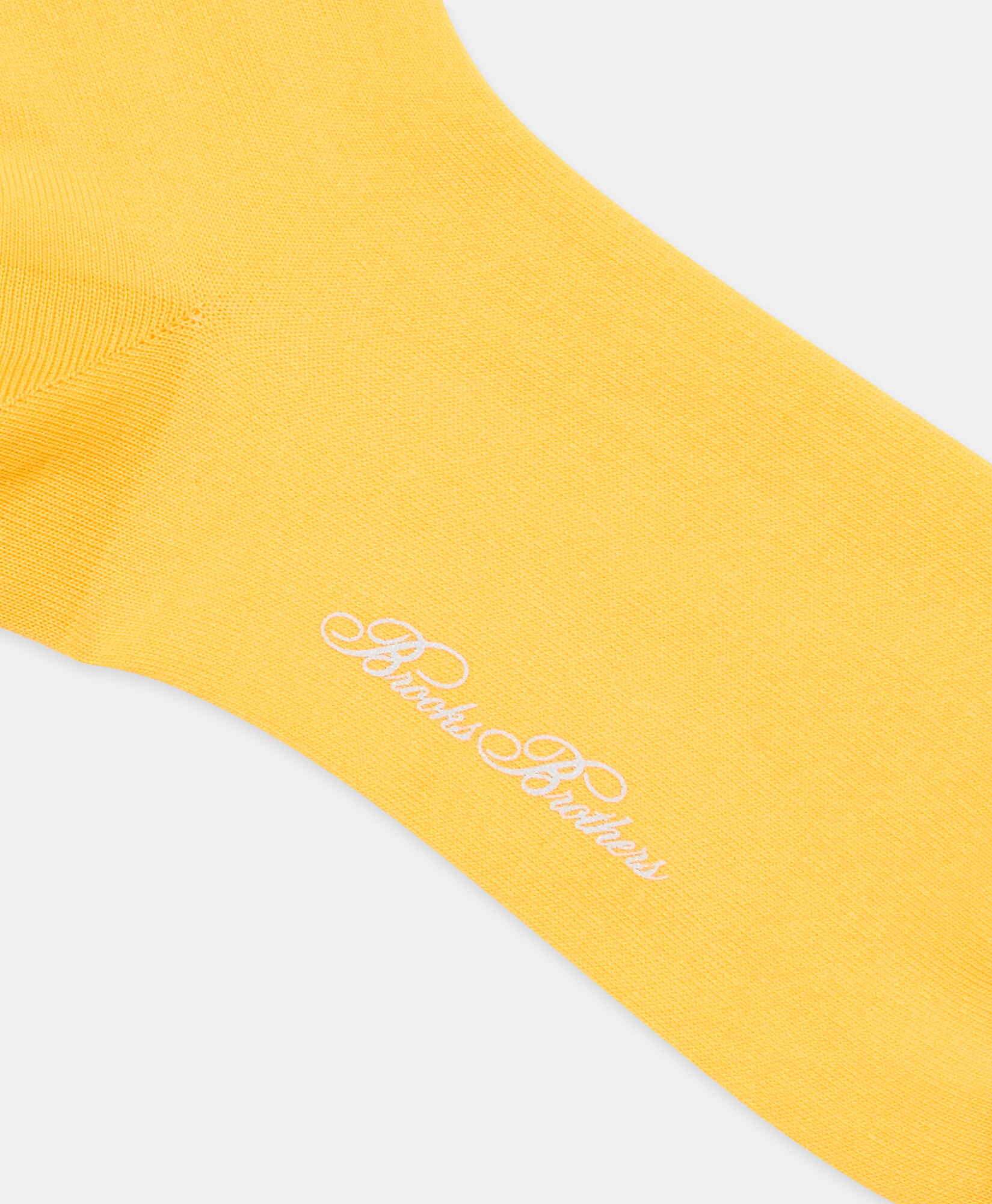 Brooks Brothers Mid-Calf Cotton Socks Yellow MXAC90003KN10252001P