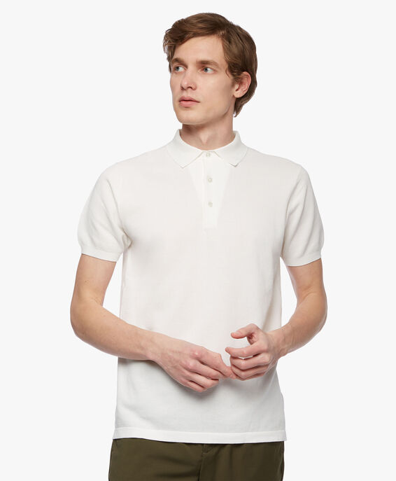 Brooks Brothers Weiß Baumwoll-Poloshirt Weiß KNPOL003COPCO001WHITP001