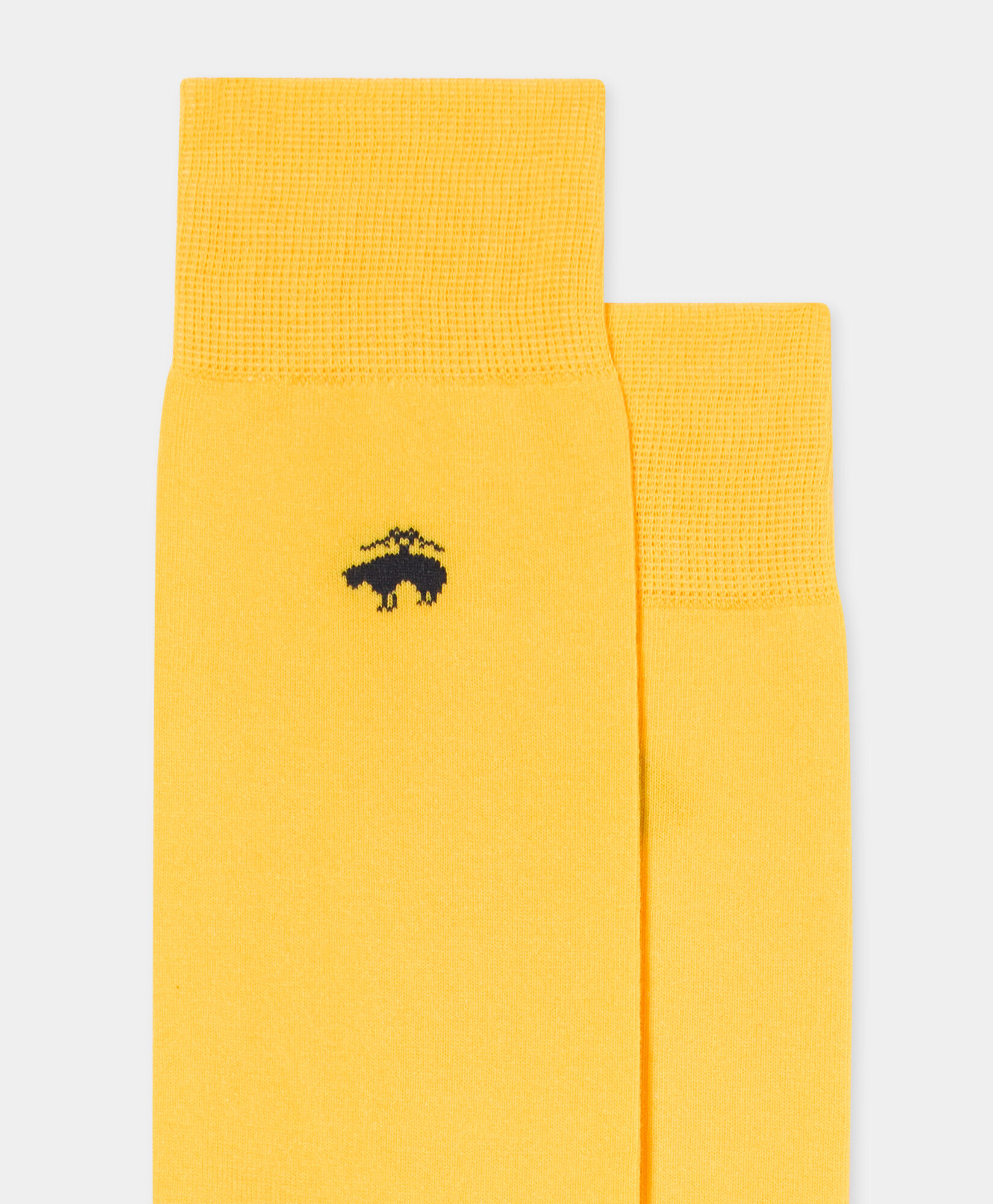 Brooks Brothers Mid-Calf Cotton Socks Yellow MXAC90003KN10252001P