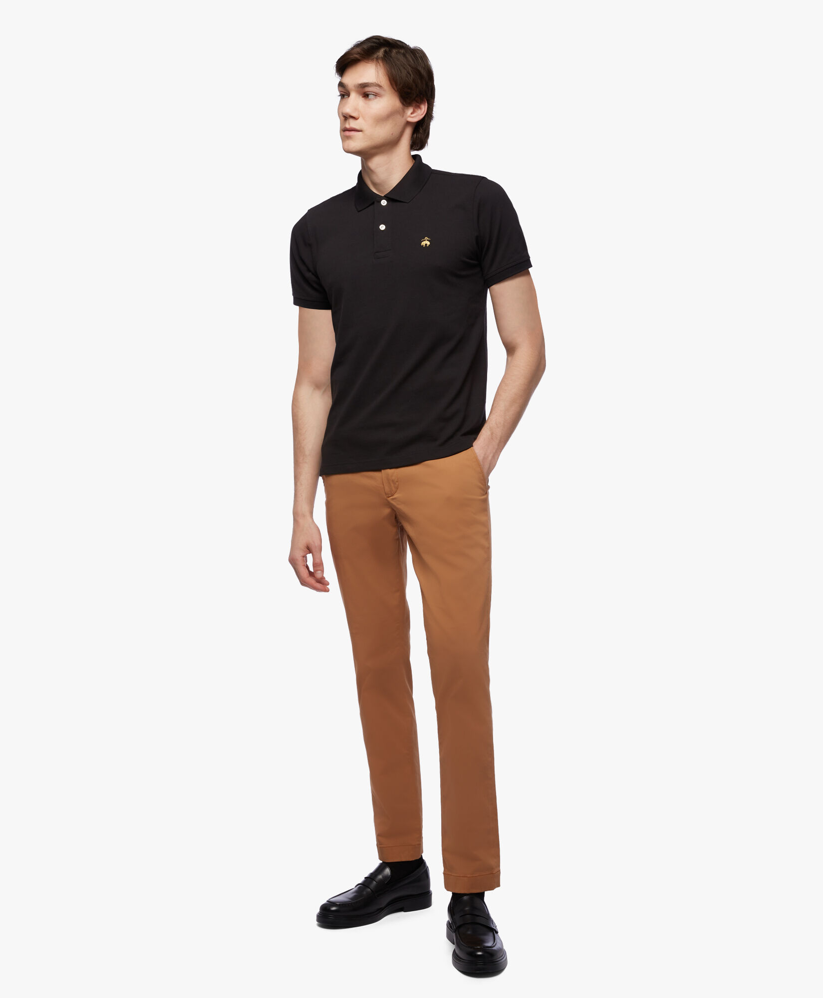 Brooks Brothers Golden Fleece Supima Cotton Polo Meteorite 1000085167US100174369