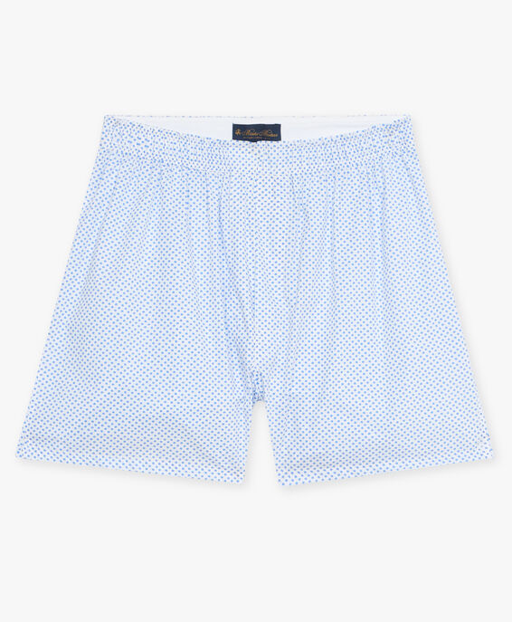 Brooks Brothers Boxer bianchi in cotone con stampa floreale Bianco UNDER006COPCO001WHITF001