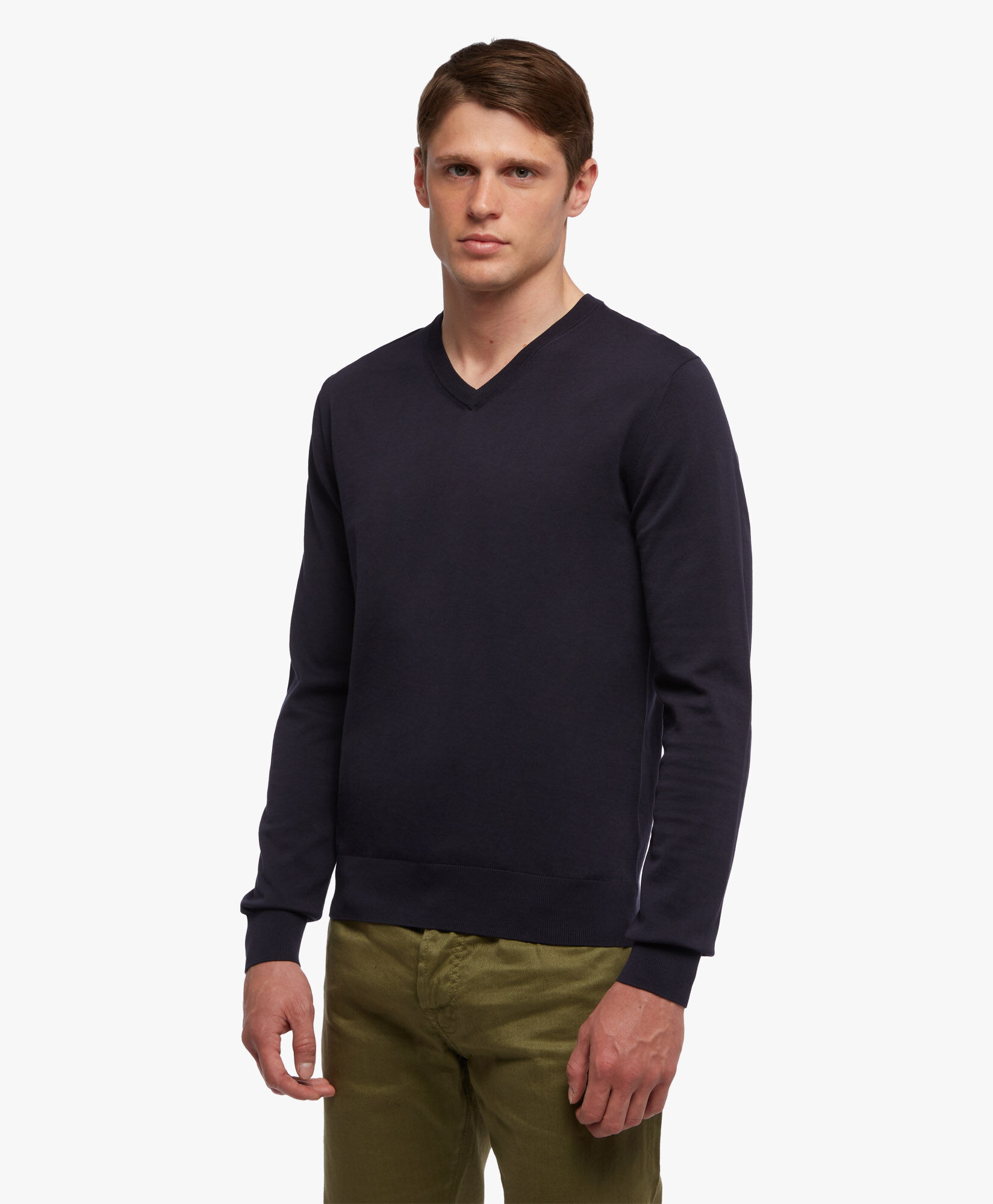 Mens cotton v neck sweaters cheap