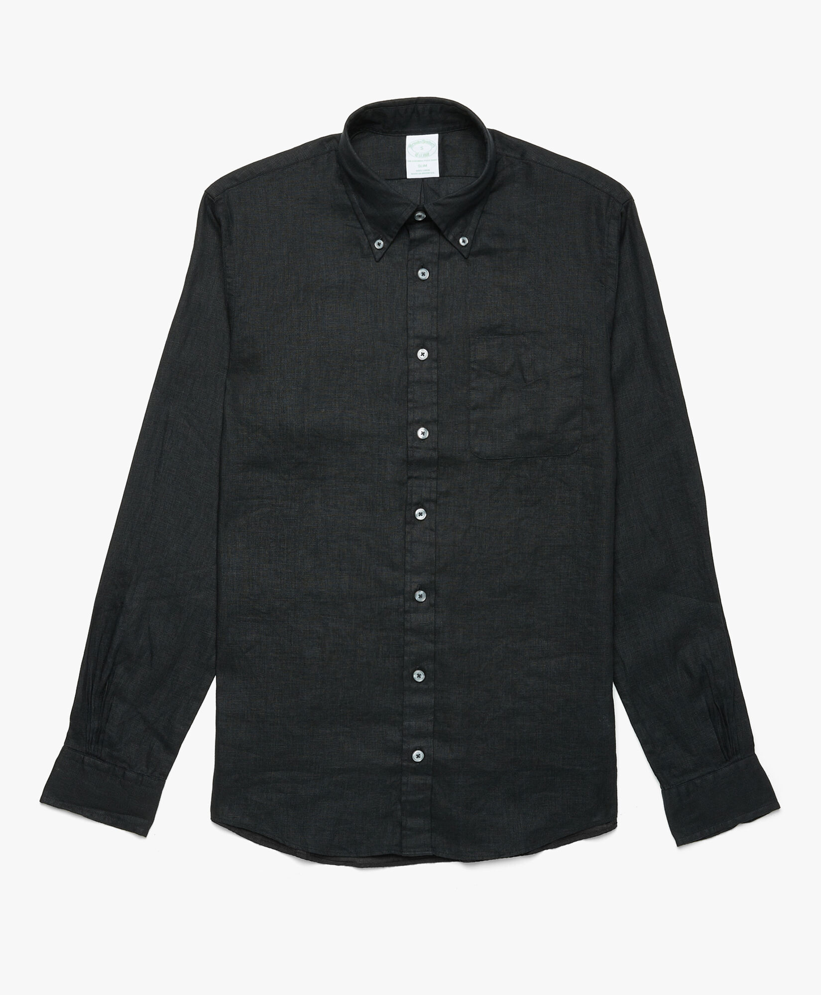 Milano Slim fit Linen Sport Shirt in Black for Men Brooks Brothers UK