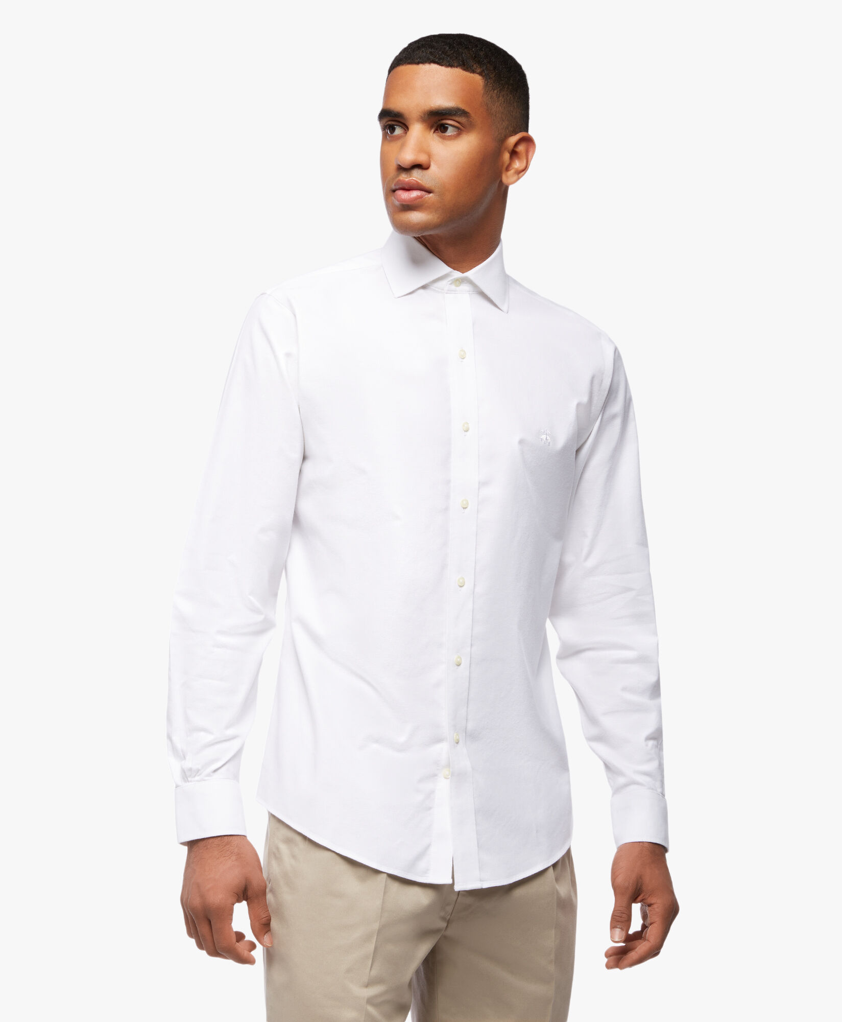 White spread collar dress 2025 shirt