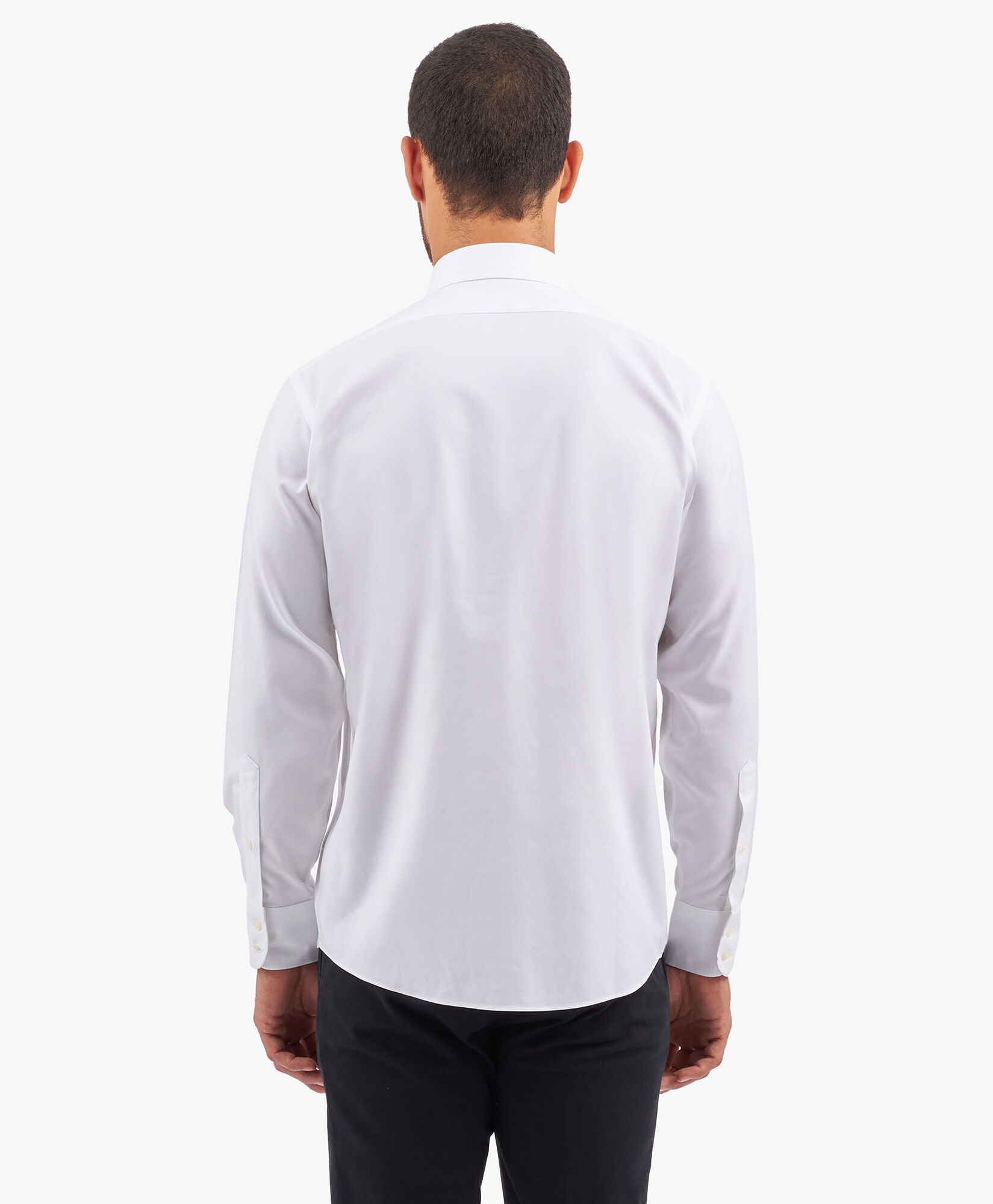 Brooks Brothers Regular Fit Non-Iron Stretch Twill Shirt with English Collar White 1000097508US100205358