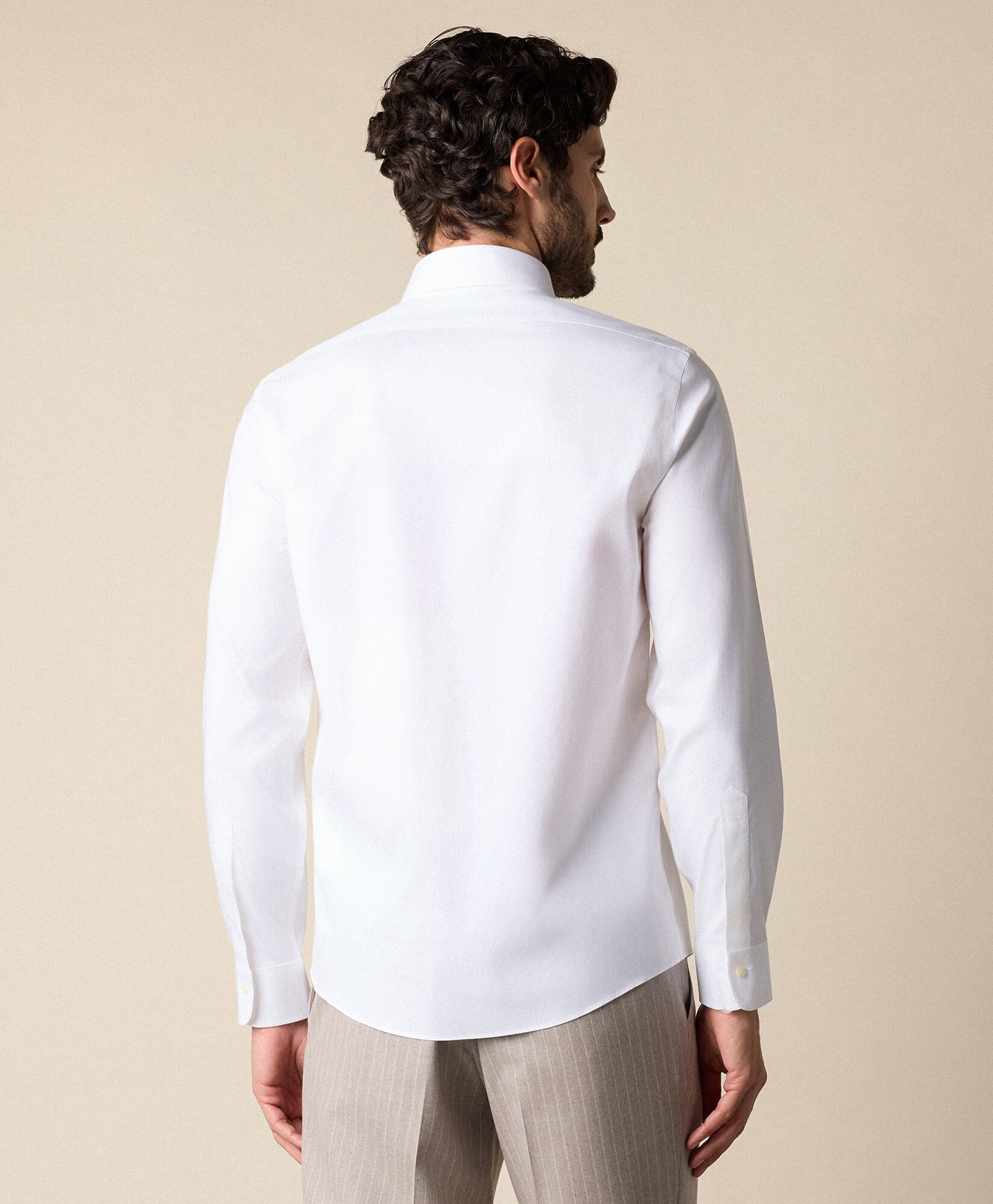 Brooks Brothers Chemise Pinpoint en Coton Oxford Coupe Slim Non-Iron avec Col Button Down Blanc 1000107592US100228149