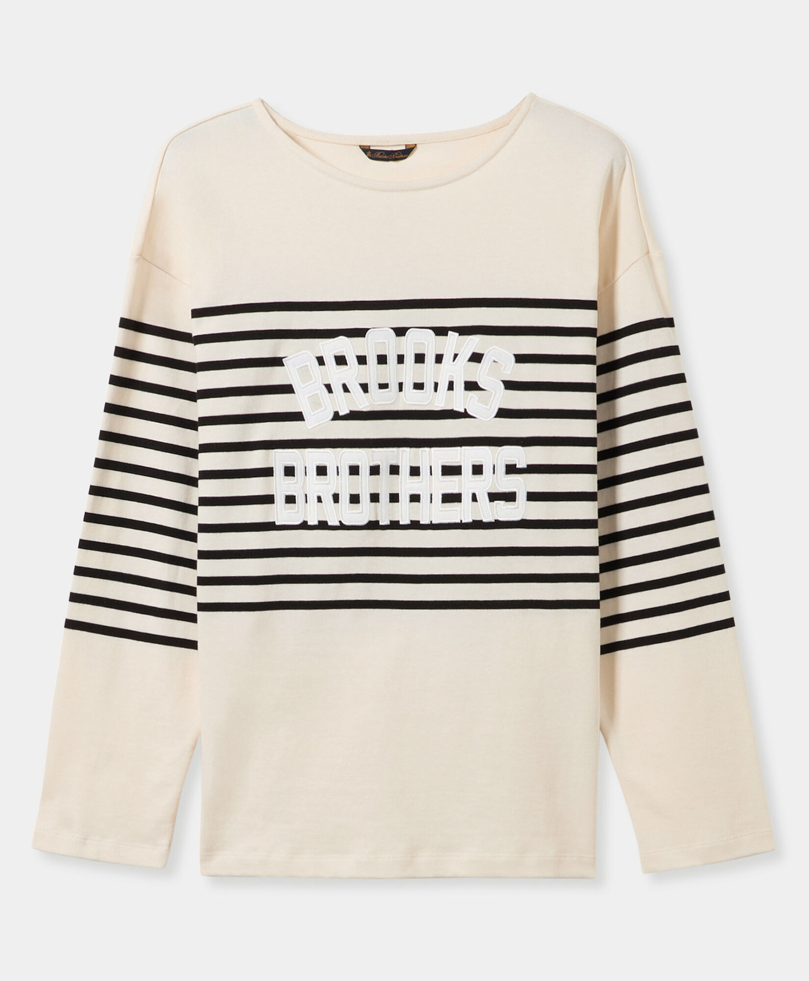 Brooks Brothers Sweat à Rayures en Coton Blanc KNCRN061COPCO001WHITF001