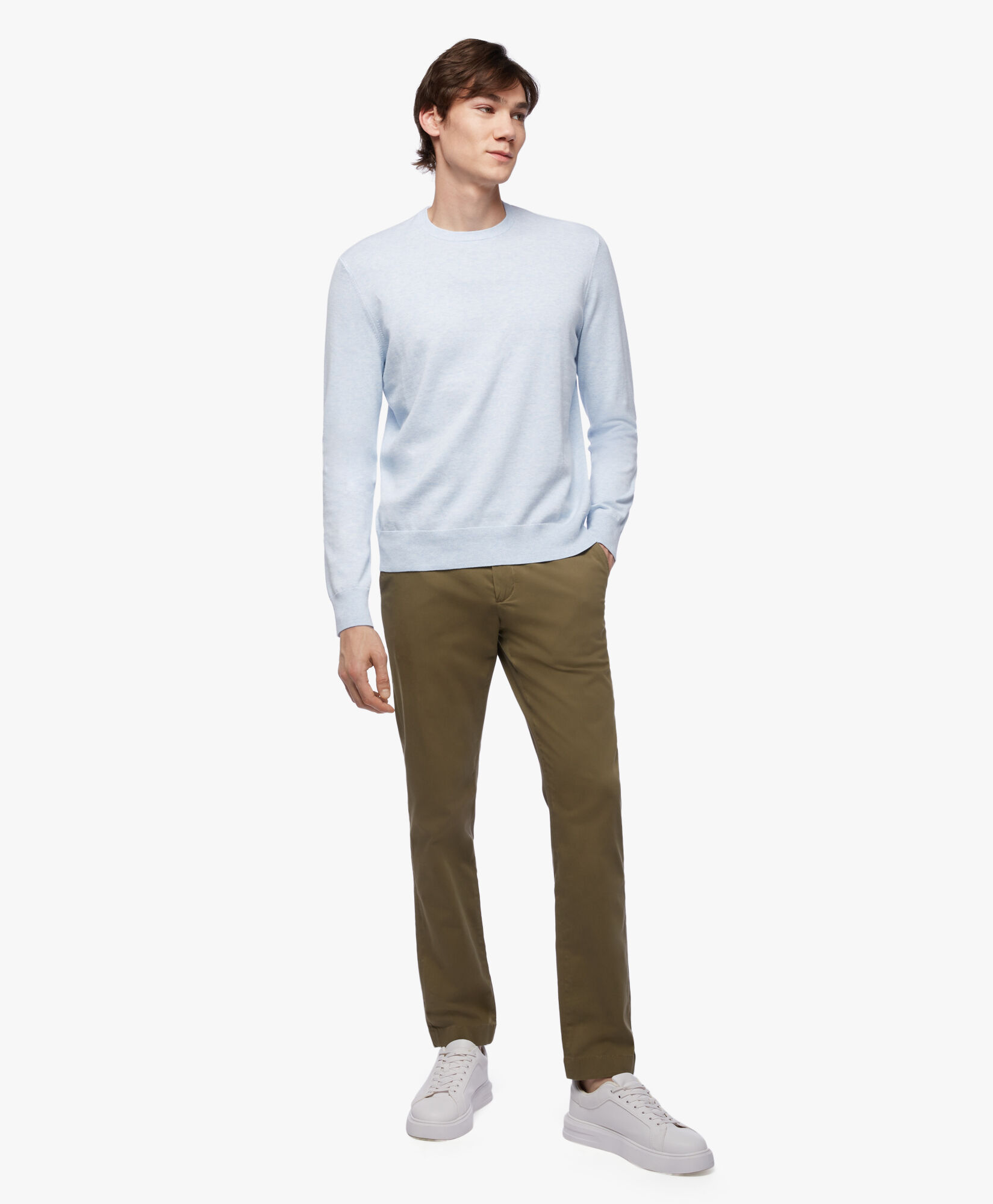 Brooks Brothers Stretch Cotton Chinos Military CPCHI008COBSP002MILIP001