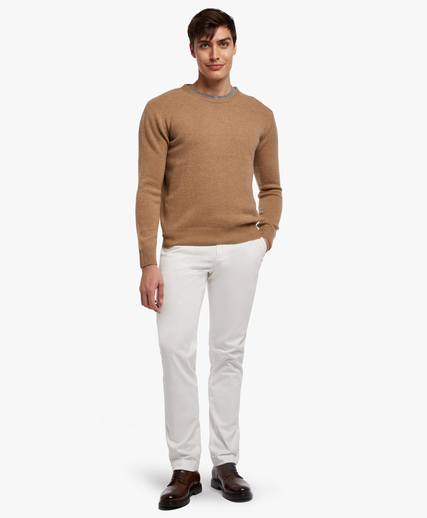 Brooks Brothers Stretch Cotton Chinos Offwhite CPCHI001COBSP003OWHTP001