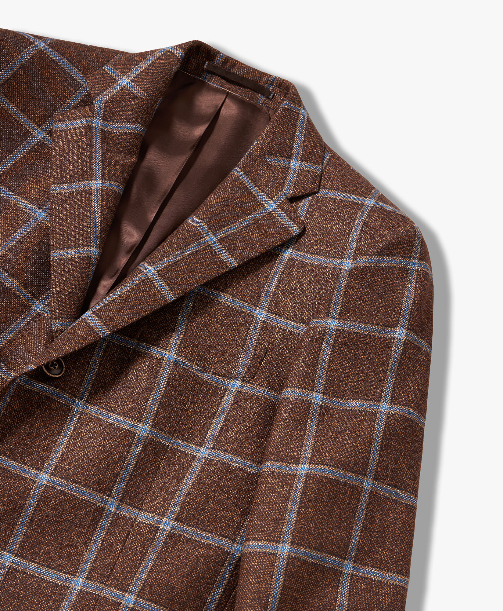 Brown Virgin Wool Silk Linen Blend Blazer in Brown for Men Brooks Brothers UK